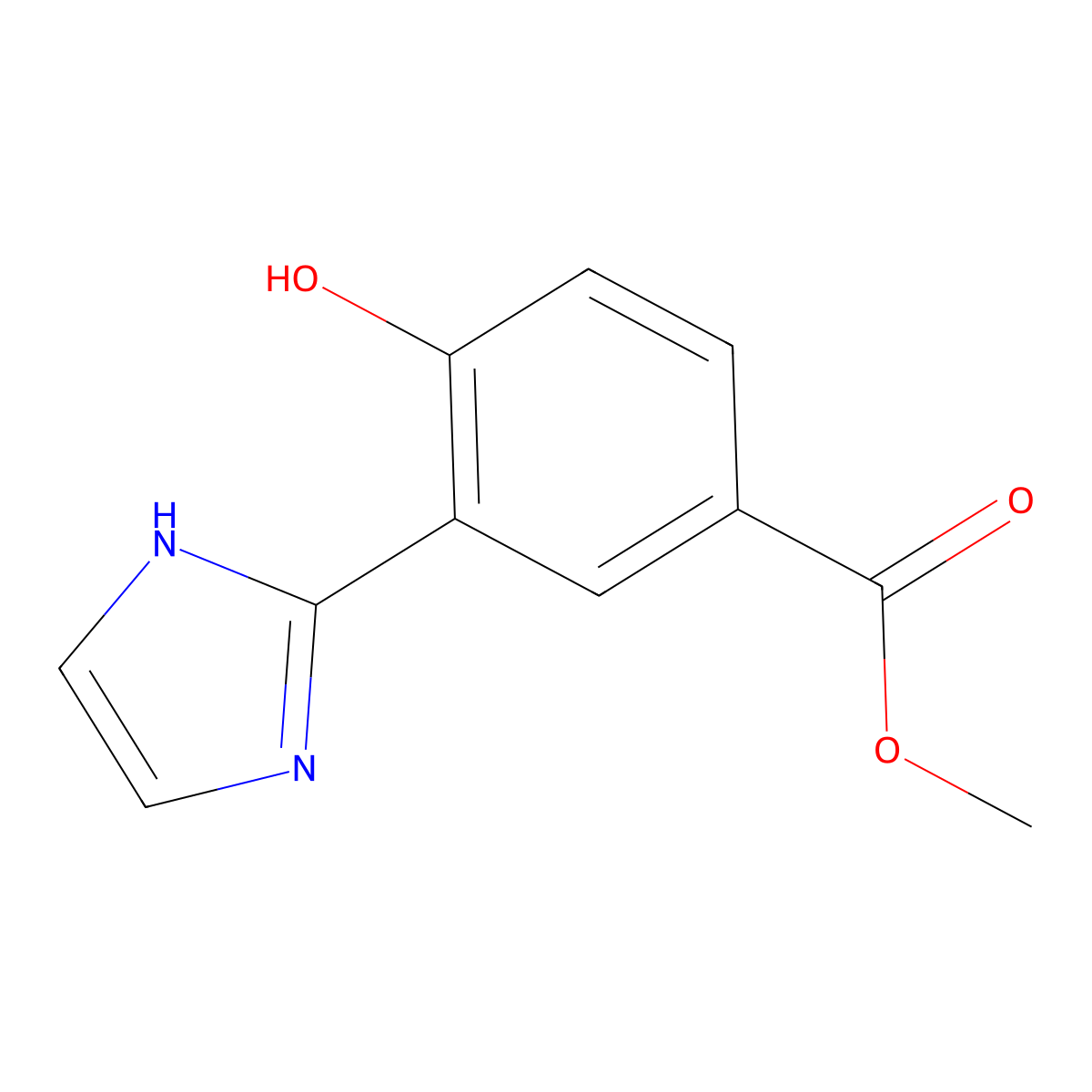 Methyl 4-hydroxy-3-(1H-imidazol-2-YL)benzoate molecular structure, CAS 1282516-41-9