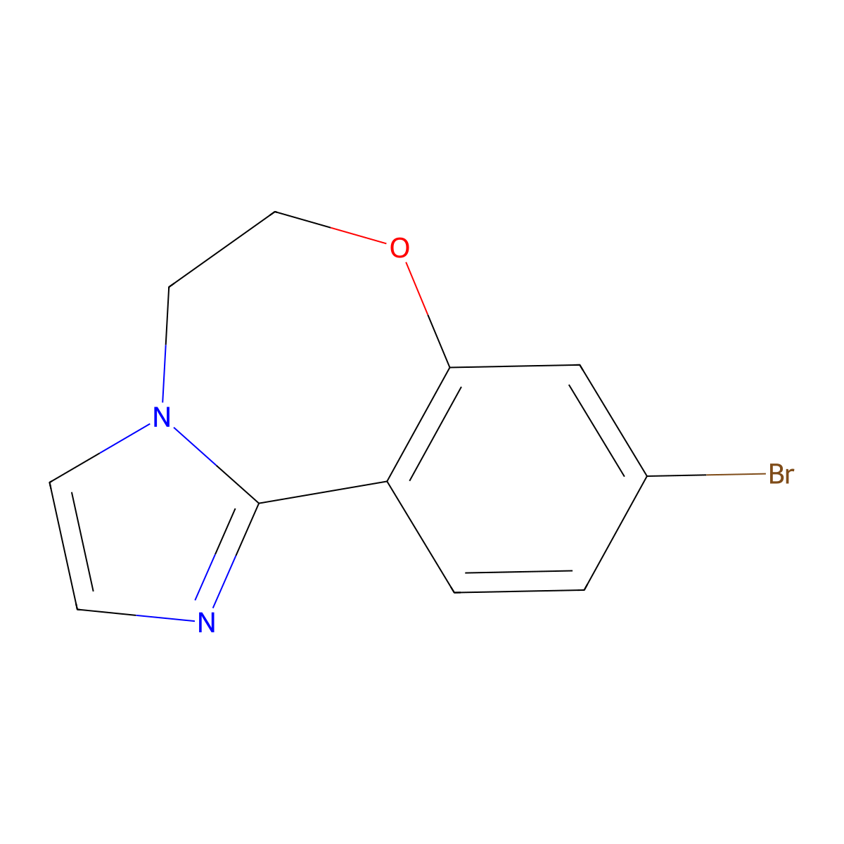 9-Bromo-5,6-dihydroimidazo[1,2-d][1,4]benzoxazepine molecular structure, CAS 1282516-67-9