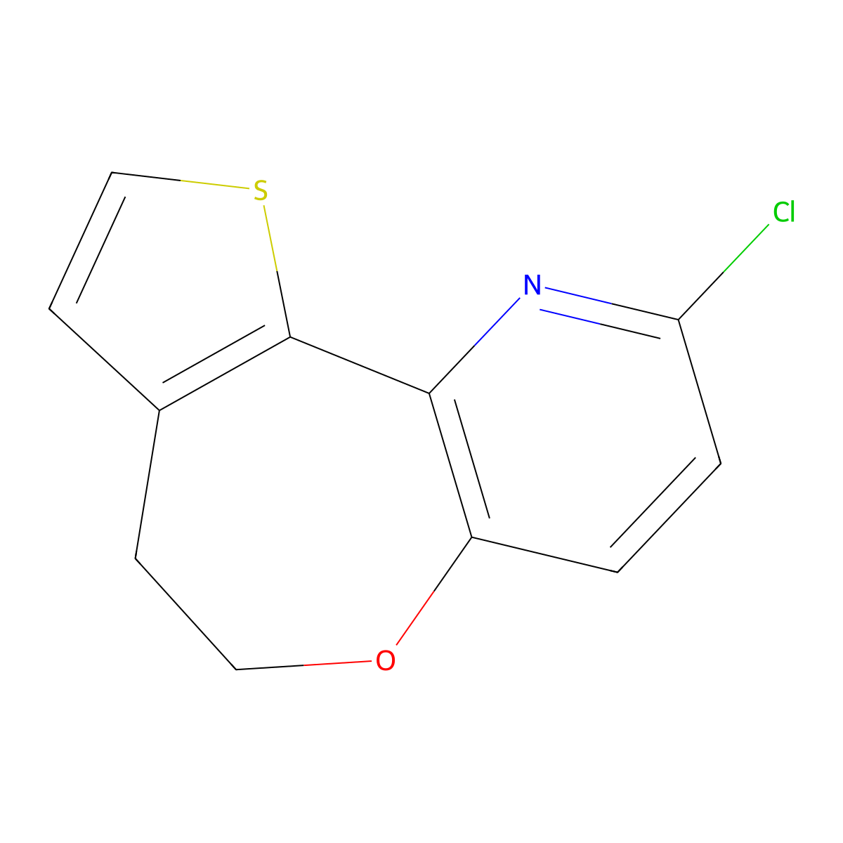 2-Chloro-6,7-dihydrothieno[2',3':4,5]oxepino[3,2-b]pyridine molecular structure, CAS 1282528-87-3
