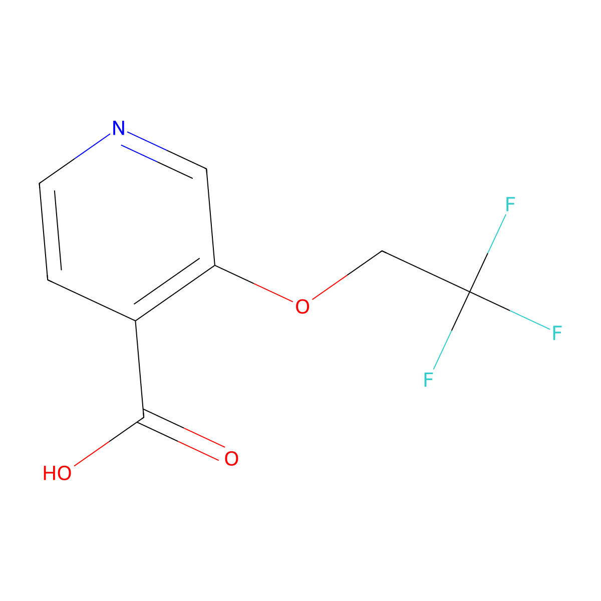 3-(2,2,2-Trifluoroethoxy)isonicotinic acid molecular structure, CAS 1282537-87-4