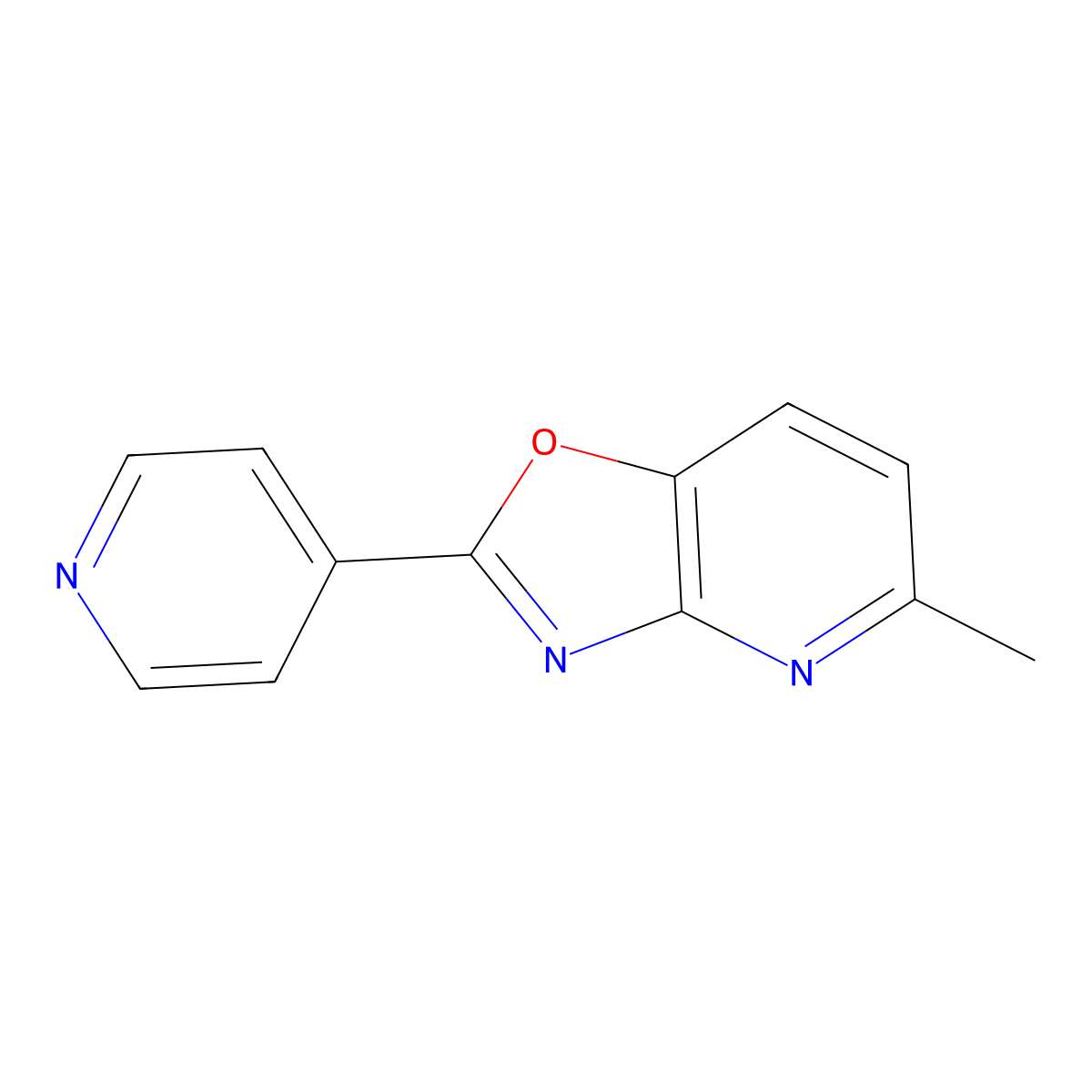 5-Methyl-2-(pyridin-4-yl)oxazolo[4,5-b]pyridine molecular structure, CAS 1282541-06-3