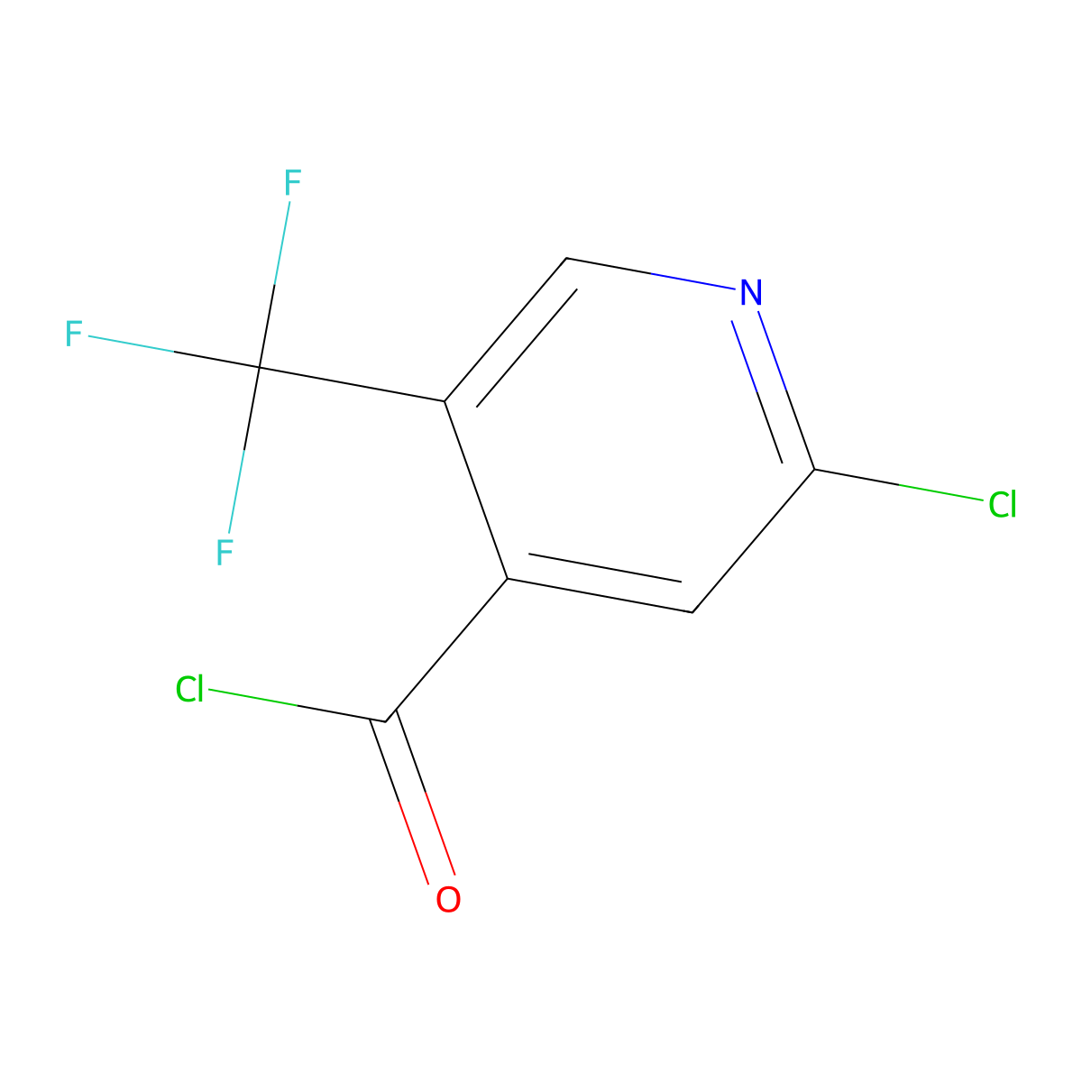 2-Chloro-5-(trifluoromethyl)isonicotinoyl chloride molecular structure, CAS 1282541-16-5