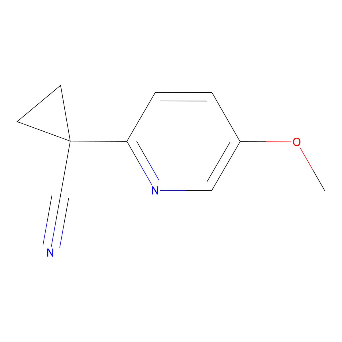1-(5-Methoxypyridin-2-YL)cyclopropanecarbonitrile molecular structure, CAS 1282549-46-5