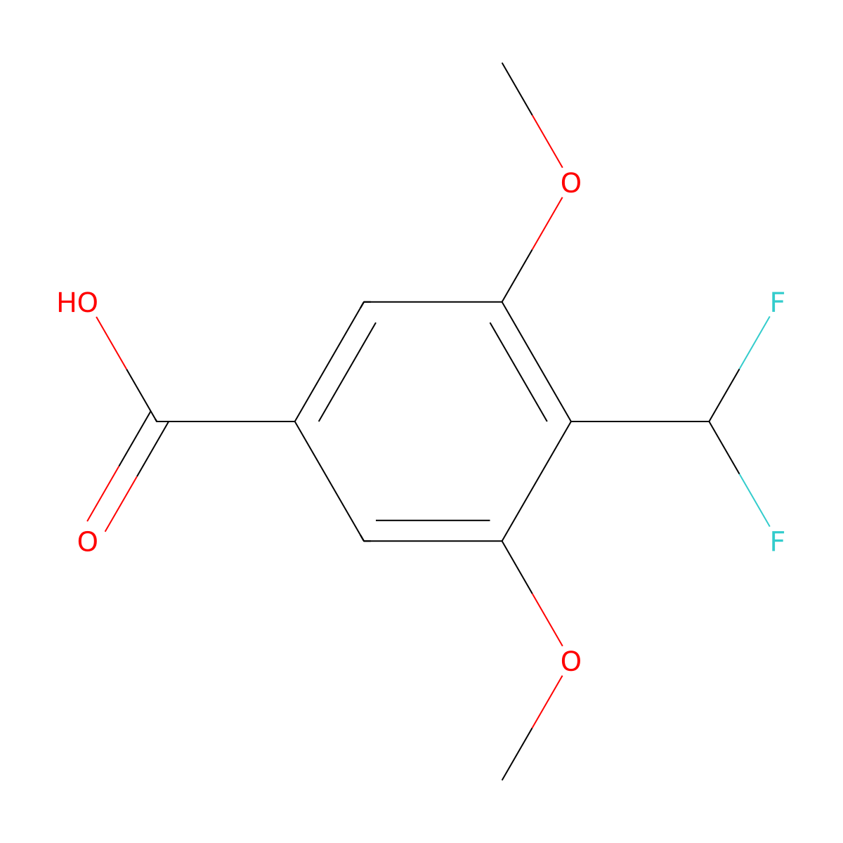 4-(Difluoromethyl)-3,5-dimethoxybenzoic acid molecular structure, CAS 1282549-48-7