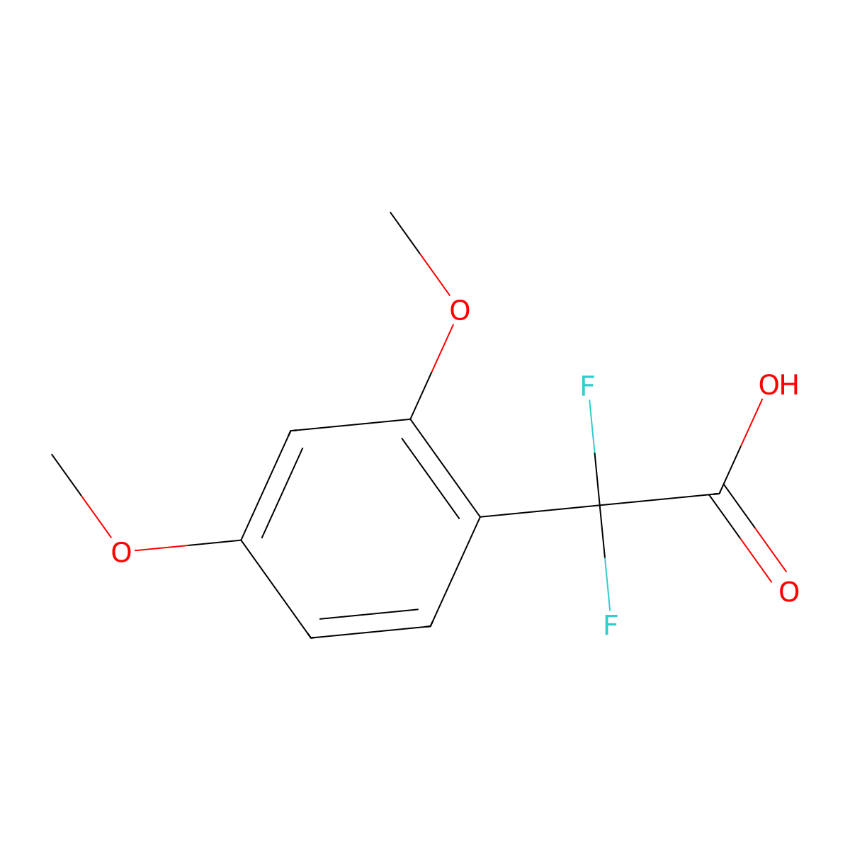 2-(2,4-Dimethoxyphenyl)-2,2-difluoroacetic acid molecular structure, CAS 1282549-87-4