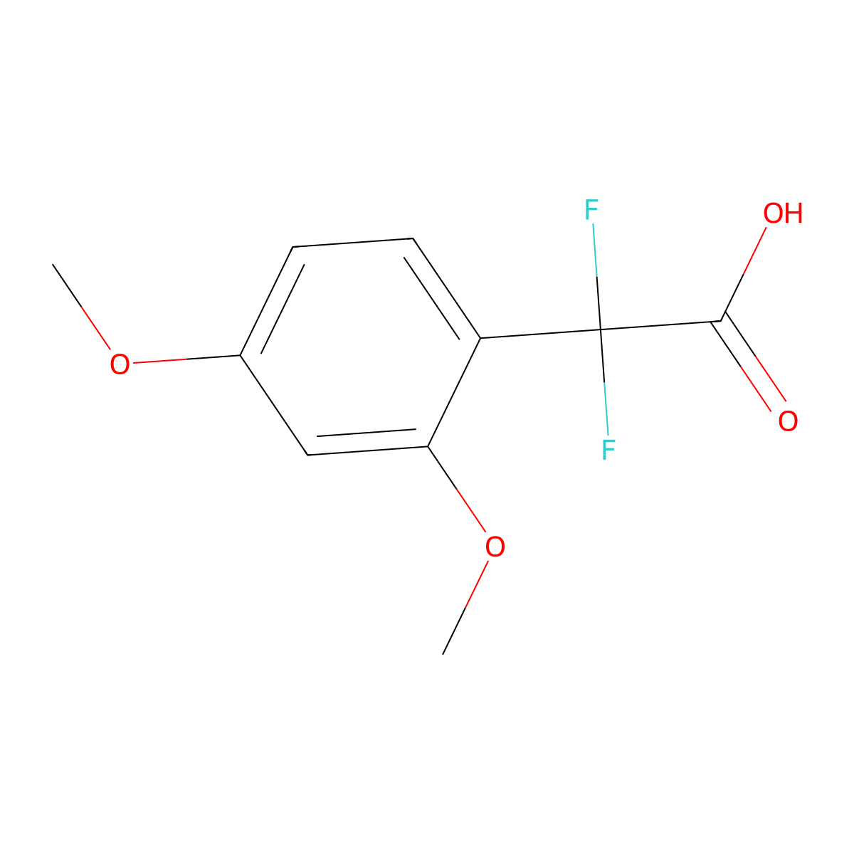 2-(2,4-Dimethoxyphenyl)-2,2-difluoroacetic acid molecular structure, CAS 1282549-87-4