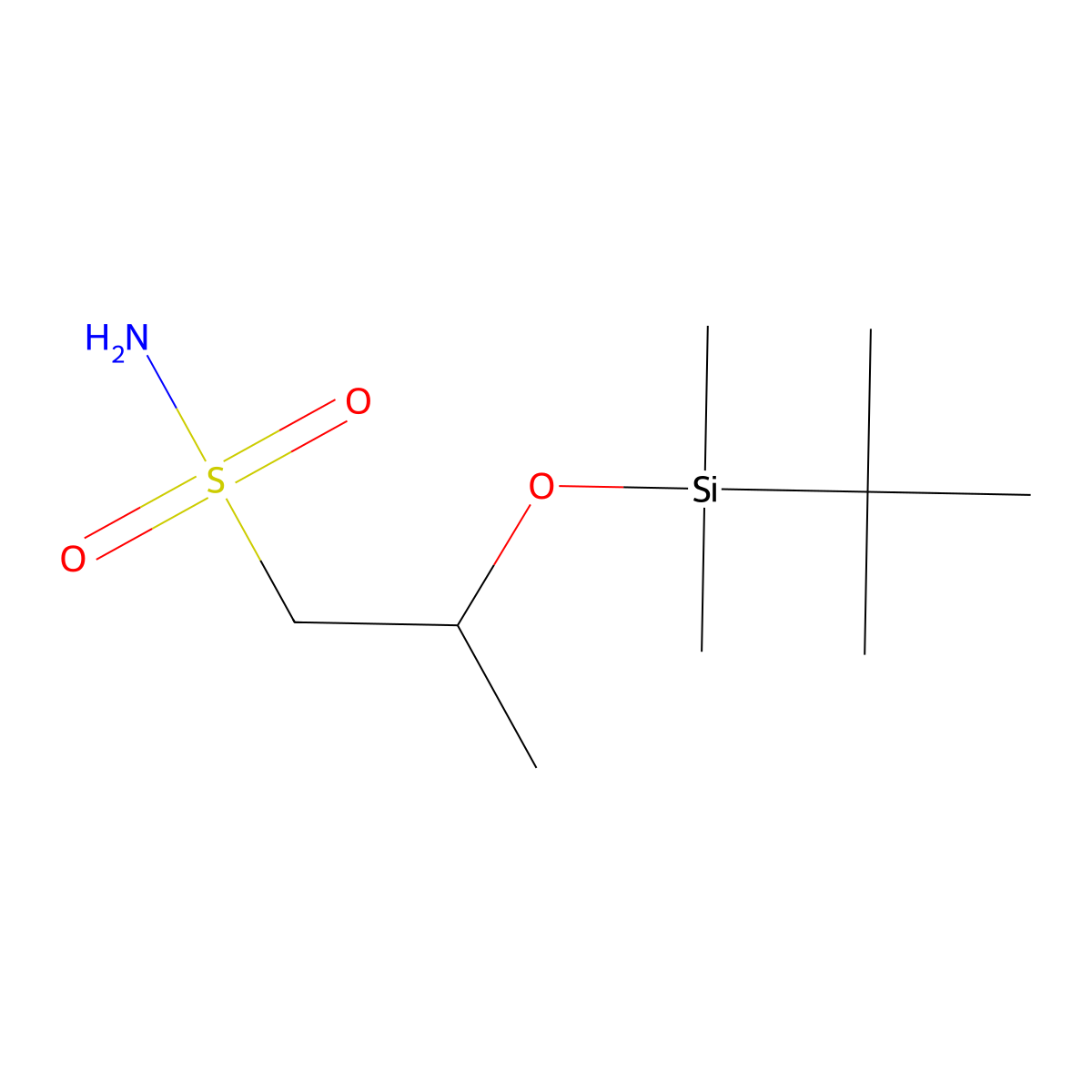 2-[(Tert-butyldimethylsilyl)oxy]propane-1-sulfonamide molecular structure, CAS 1282549-95-4