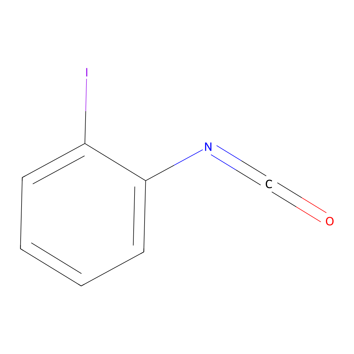 1-Iodo-2-isocyanatobenzene molecular structure, CAS 128255-31-2