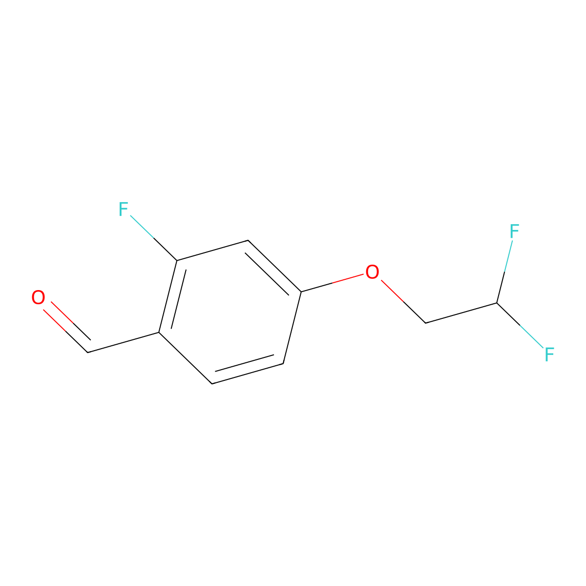 4-(2,2-Difluoroethoxy)-2-fluorobenzaldehyde molecular structure, CAS 1282556-77-7