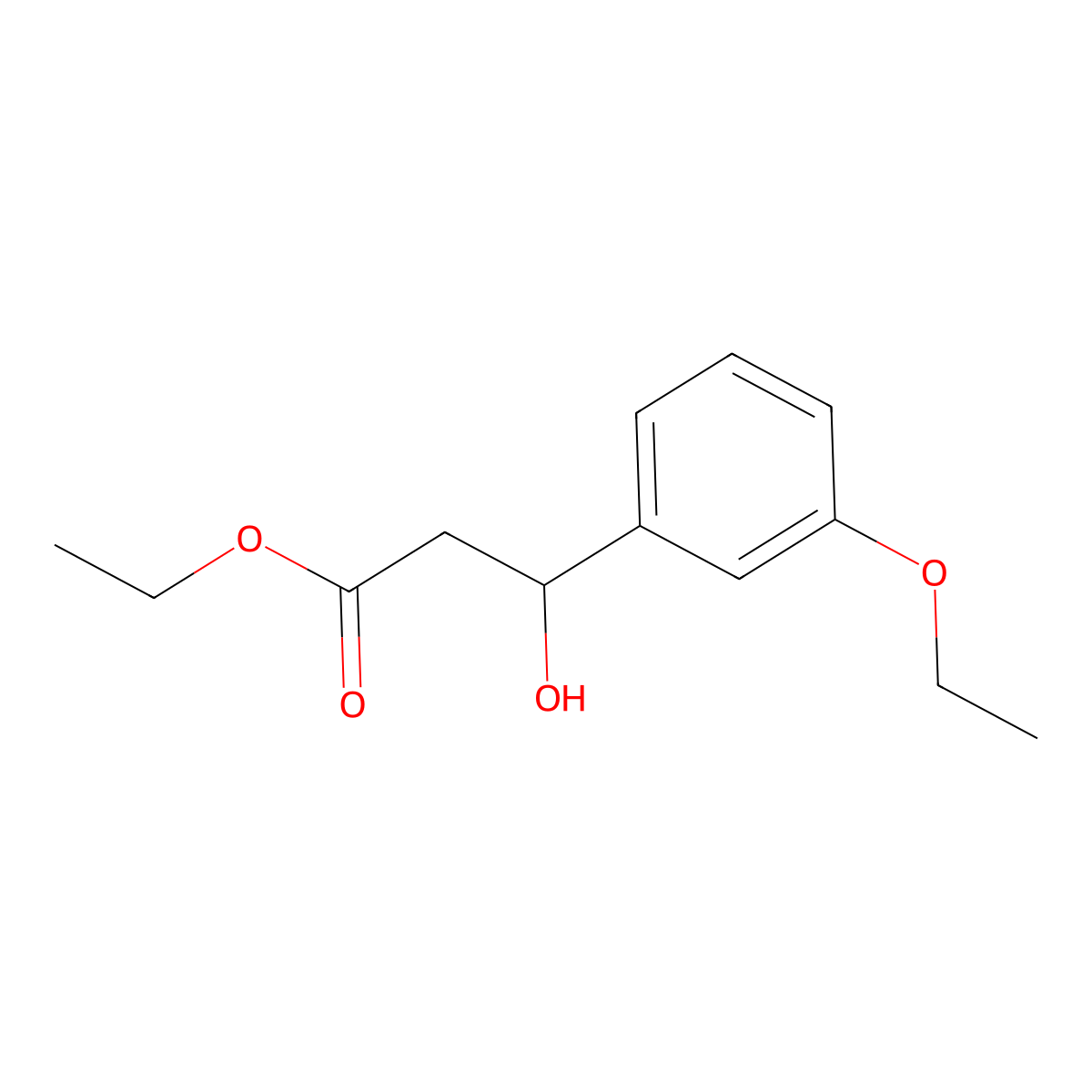 Ethyl 3-(3-ethoxyphenyl)-3-hydroxypropanoate molecular structure, CAS 1282563-37-4