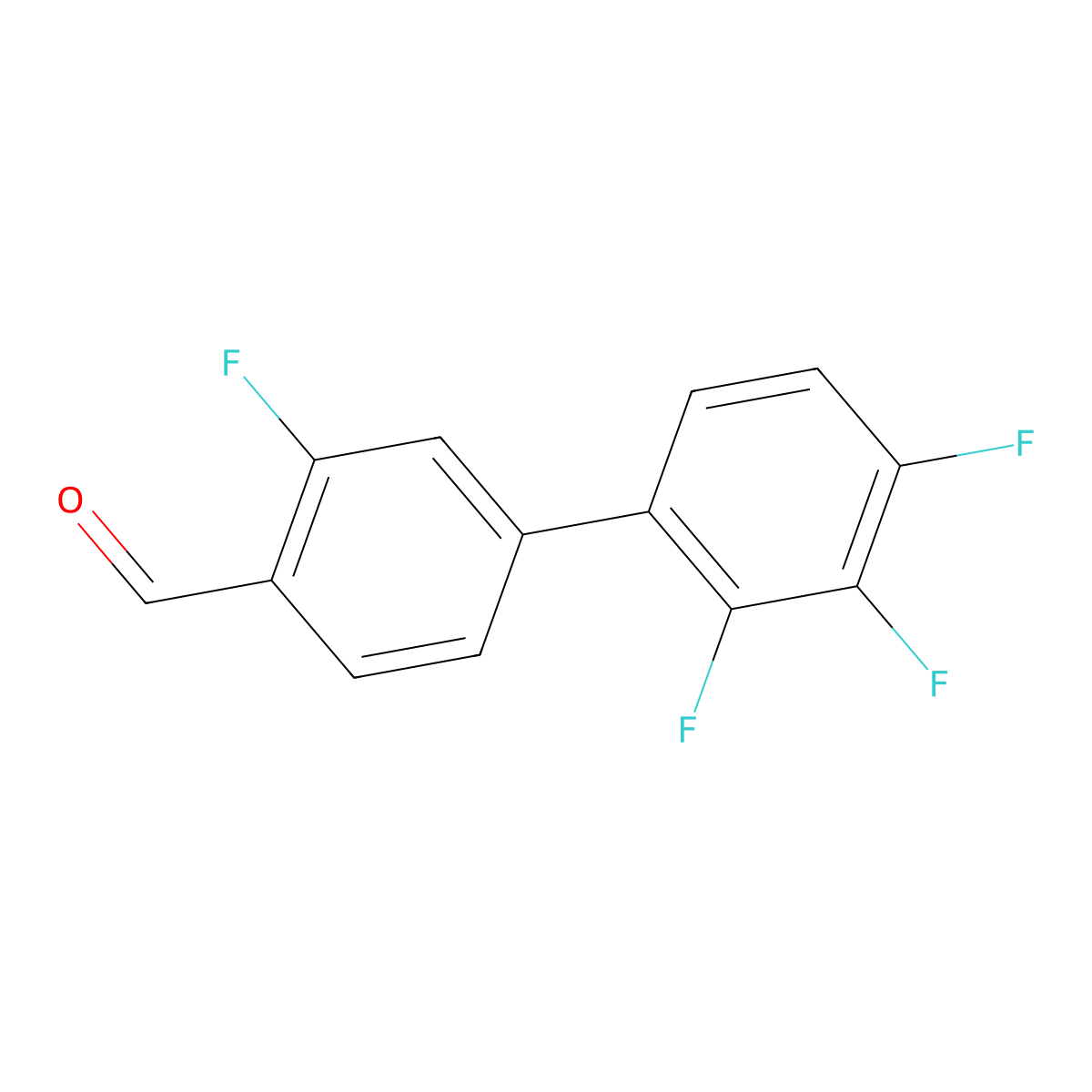 2-Fluoro-4-(2,3,4-trifluorophenyl)benzaldehyde molecular structure, CAS 1282566-83-9