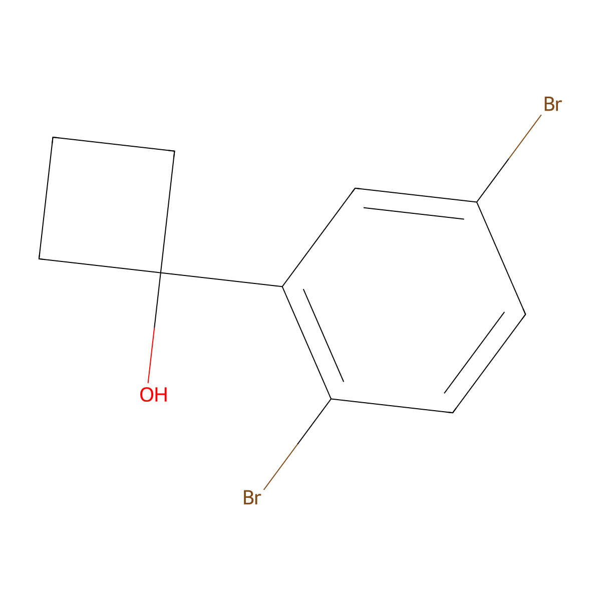1-(2,5-Dibromophenyl)cyclobutanol molecular structure, CAS 1282582-91-5