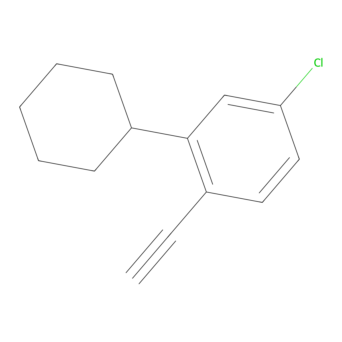 4-Chloro-2-cyclohexyl-1-ethynylbenzene molecular structure, CAS 1282582-98-2