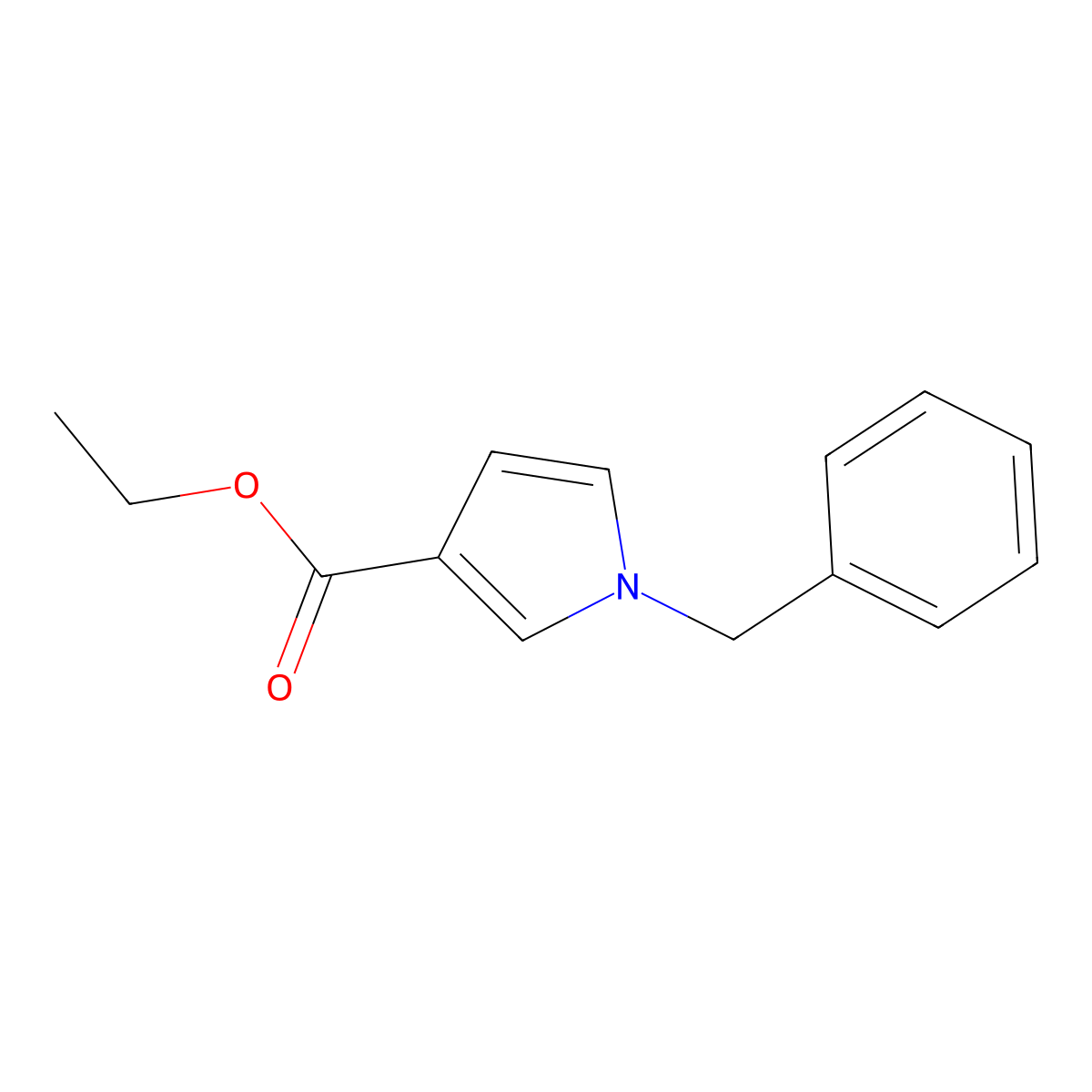 Ethyl 1-benzyl-1H-pyrrole-3-carboxylate molecular structure, CAS 128259-47-2