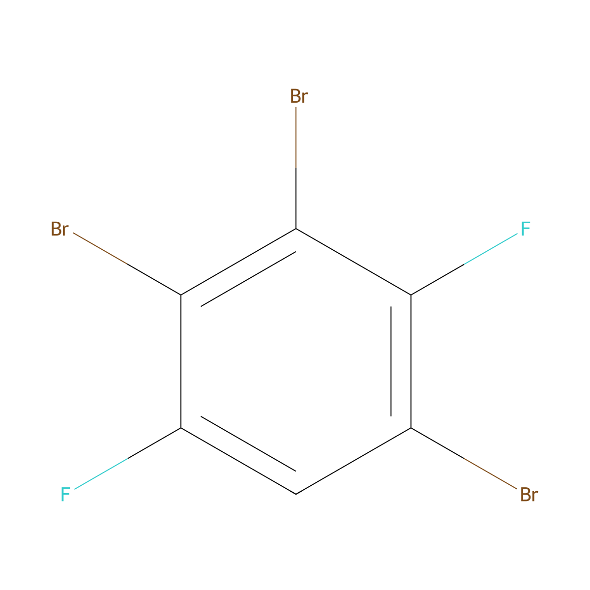 1,3,4-Tribromo-2,5-difluorobenzene molecular structure, CAS 128259-69-8