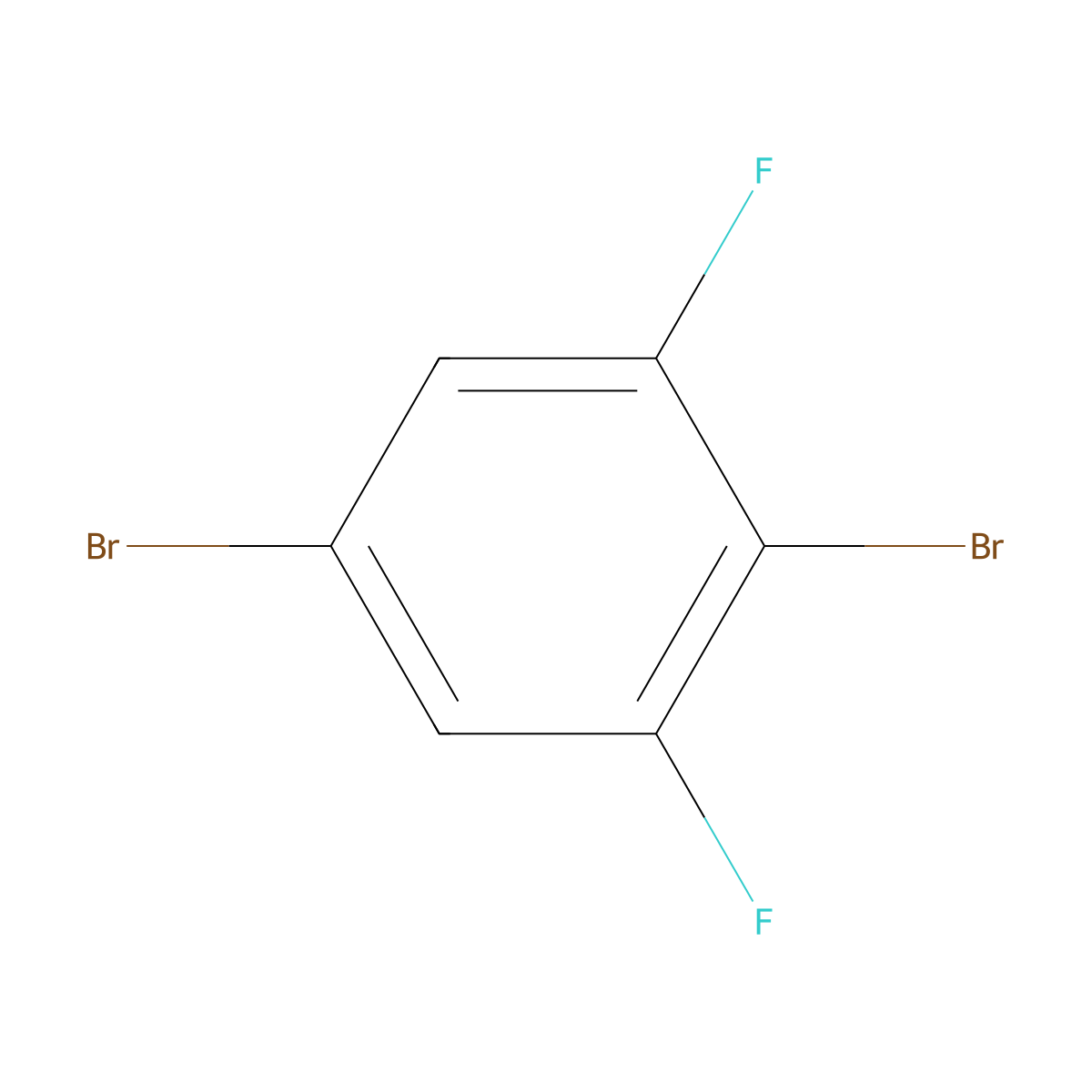 1,4-Dibromo-3,5-difluorobenzene molecular structure, CAS 128259-71-2