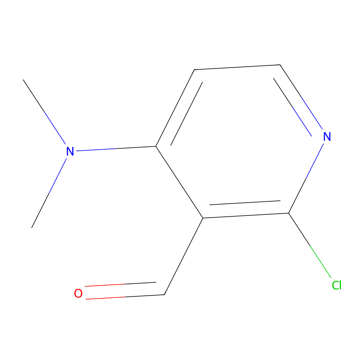 2-Chloro-4-dimethylamino-pyridine-3-carbaldehyde molecular structure, CAS 1282606-18-1