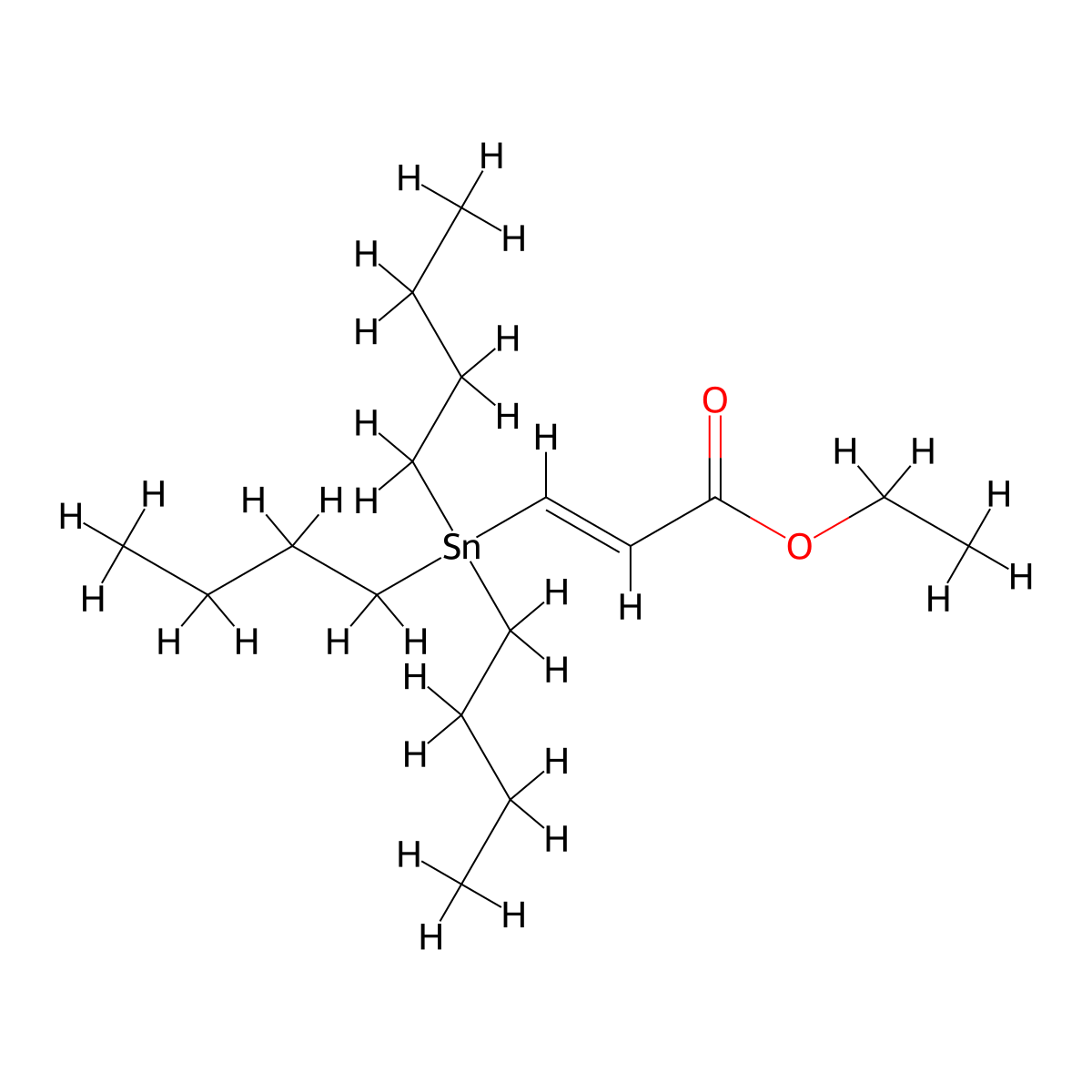 2-Propenoic acid, 3-(tributylstannyl)-, ethyl ester, (Z)- molecular structure, CAS 128266-87-5