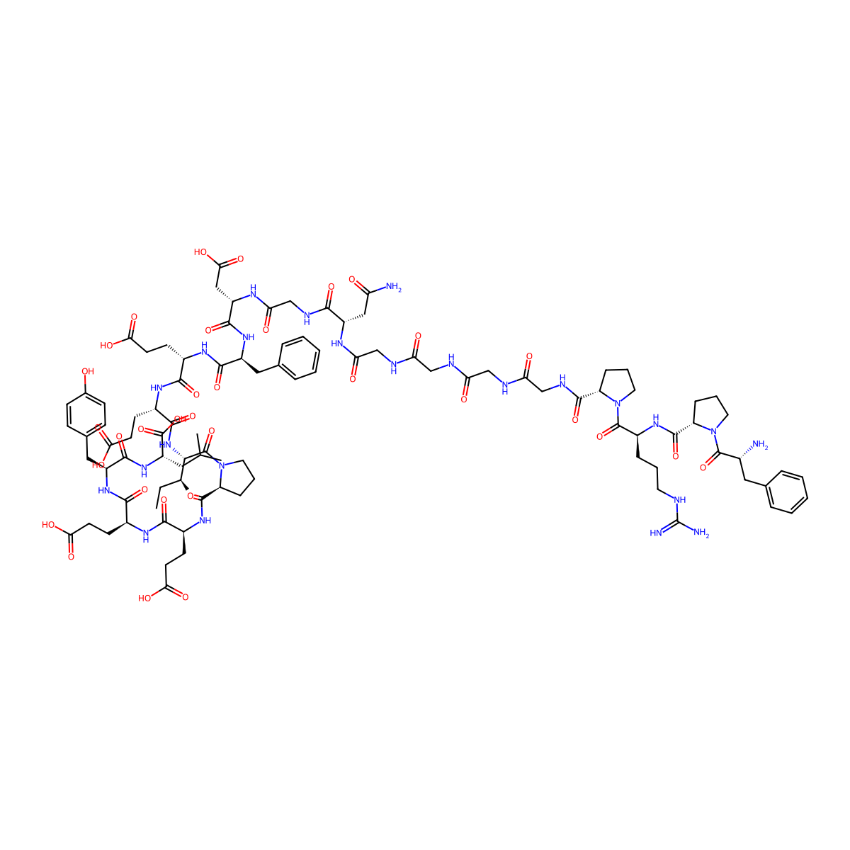 Bivalirudin molecular structure, CAS 128270-60-0