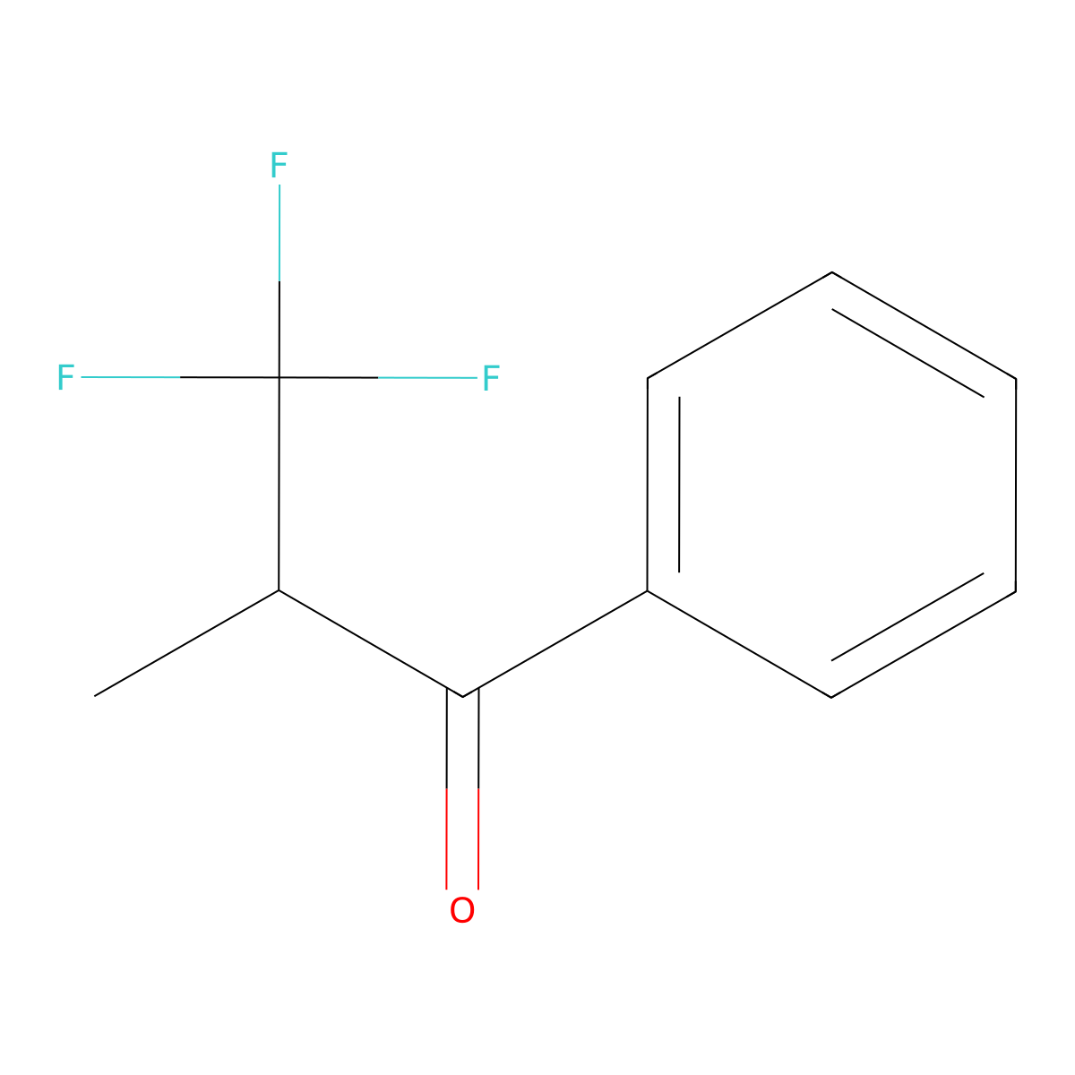 3,3,3-Trifluoro-2-methyl-1-phenylpropan-1-one molecular structure, CAS 128271-44-3