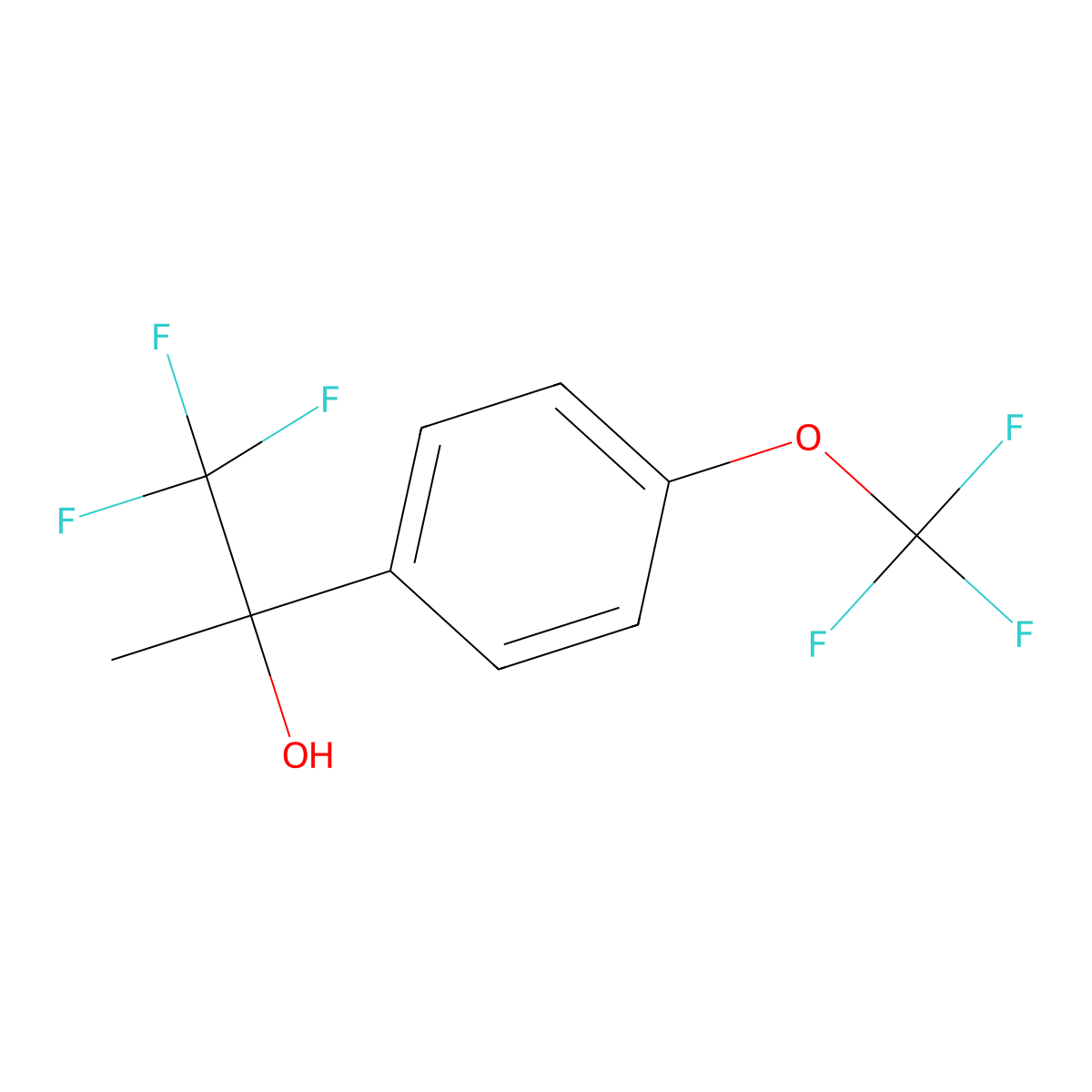 1,1,1-Trifluoro-2-(4-(trifluoromethoxy)phenyl)propan-2-ol molecular structure, CAS 1282713-80-7