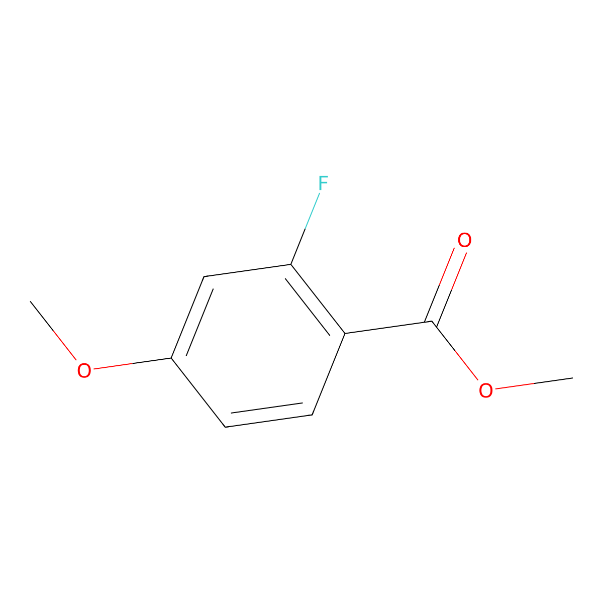 Methyl 2-fluoro-4-methoxybenzoate molecular structure, CAS 128272-26-4