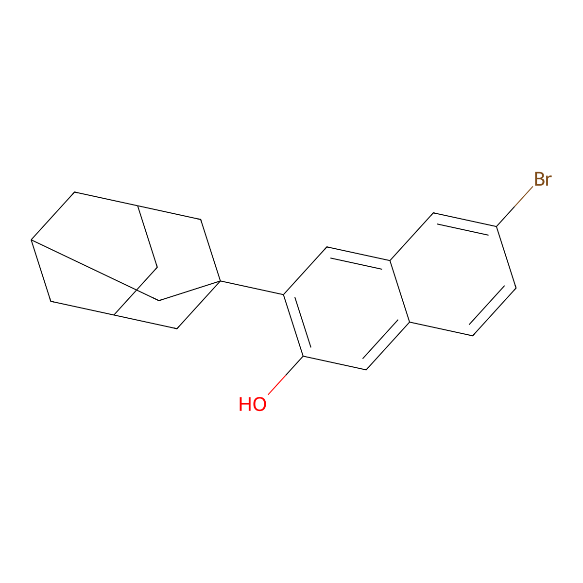 3-(Adamantan-1-yl)-6-bromonaphthalen-2-ol molecular structure, CAS 128272-29-7