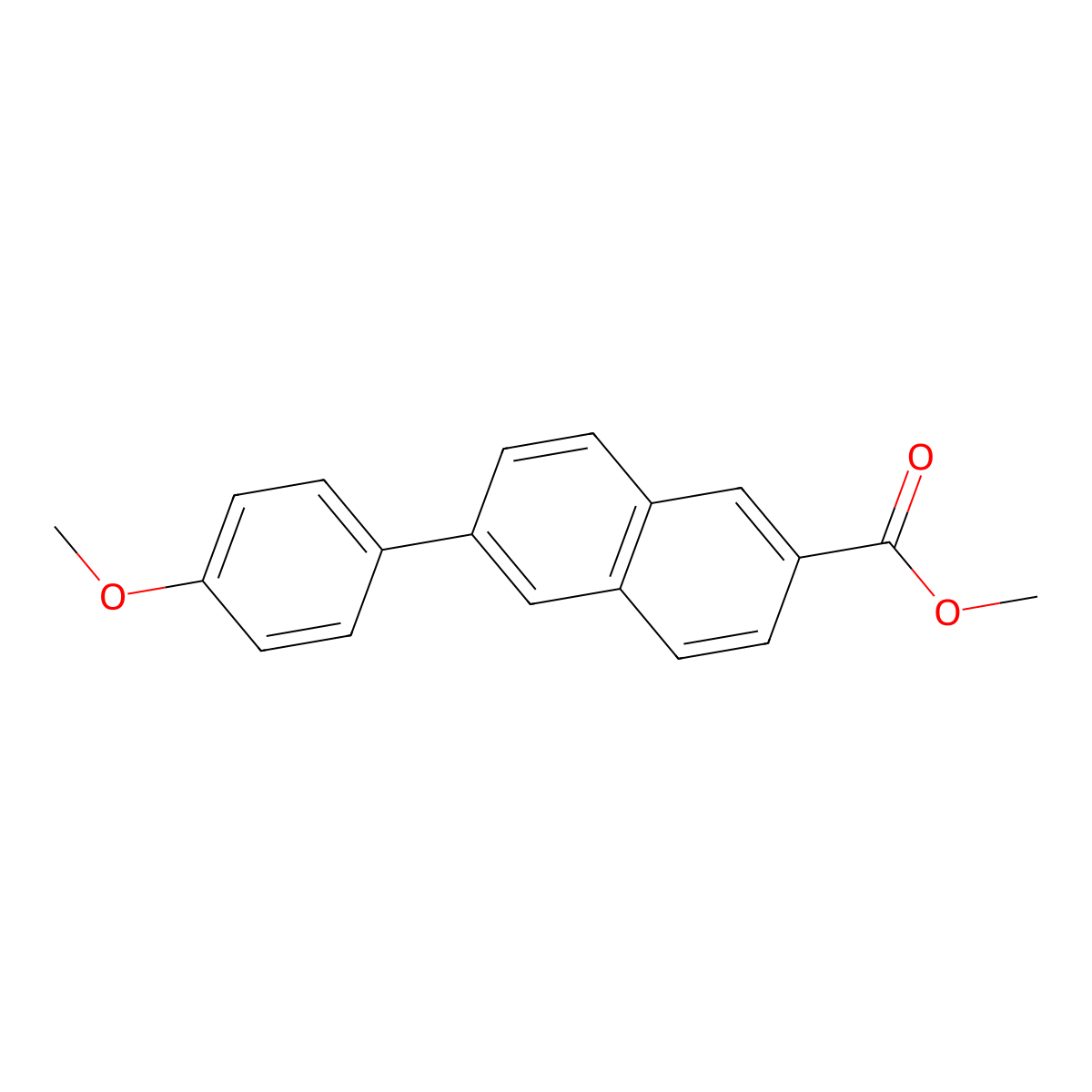 Methyl 6-(4-methoxyphenyl)-2-naphthoate molecular structure, CAS 128272-36-6