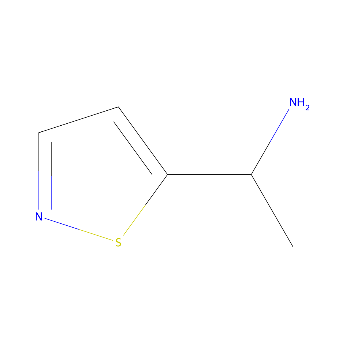 1-(1,2-Thiazol-5-yl)ethan-1-amine molecular structure, CAS 1282726-93-5