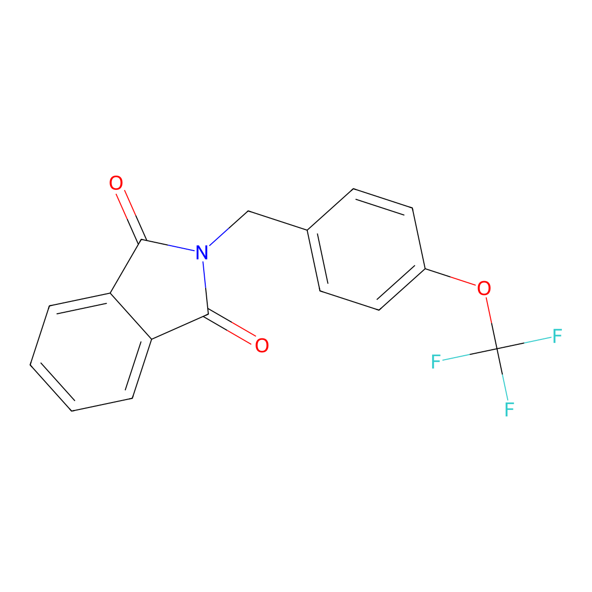 2-[[4-(Trifluoromethoxy)phenyl]methyl]isoindole-1,3-dione molecular structure, CAS 128273-51-8