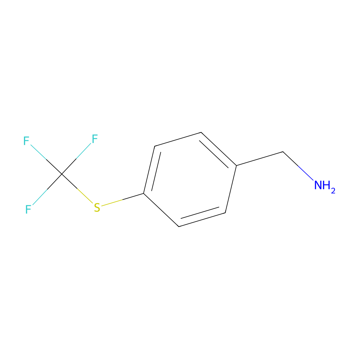 4-(Trifluoromethylthio)benzylamine molecular structure, CAS 128273-56-3