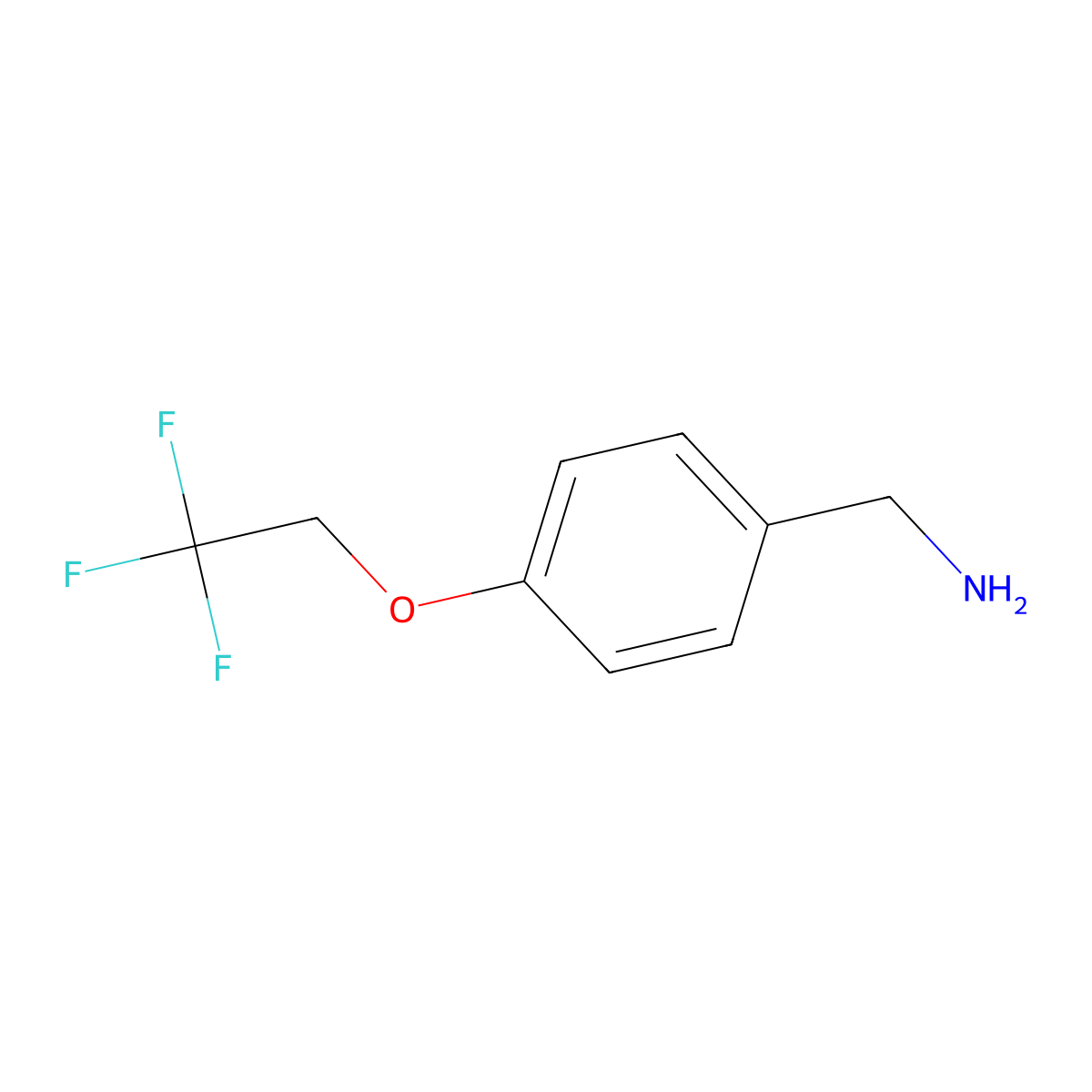 (4-(2,2,2-Trifluoroethoxy)phenyl)methanamine molecular structure, CAS 128273-59-6