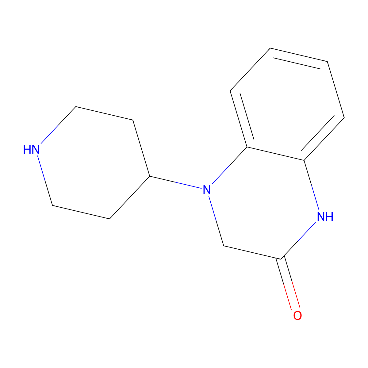 3,4-Dihydro-4-(4-piperidinyl)-2(1H)-quinoxalinone molecular structure, CAS 1282735-04-9