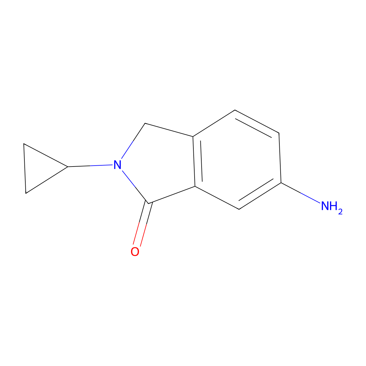 6-Amino-2-cyclopropylisoindolin-1-one molecular structure, CAS 1282739-93-8