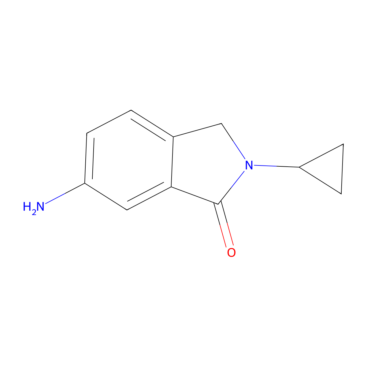6-Amino-2-cyclopropylisoindolin-1-one molecular structure, CAS 1282739-93-8
