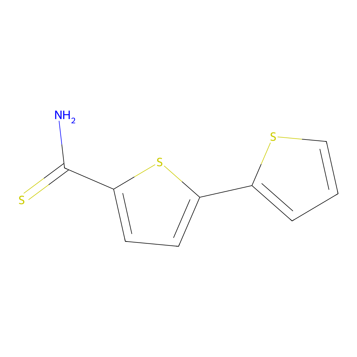 2,2'-Bithiophene-5-carbothioamide molecular structure, CAS 128275-04-7