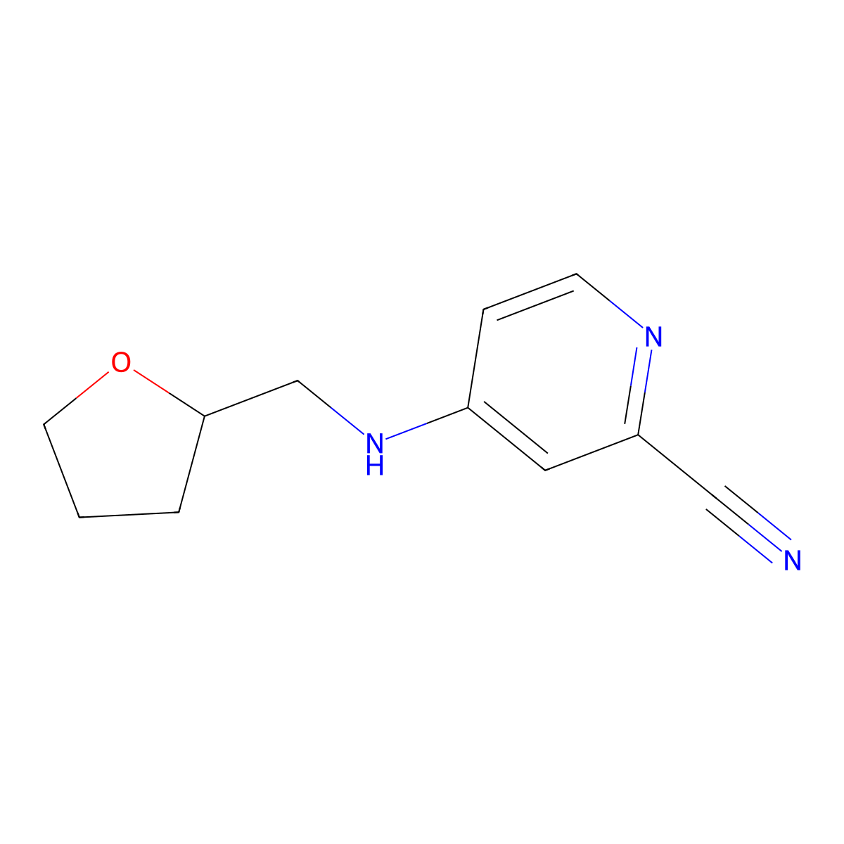 4-[(Oxolan-2-ylmethyl)amino]pyridine-2-carbonitrile molecular structure, CAS 1282759-43-6