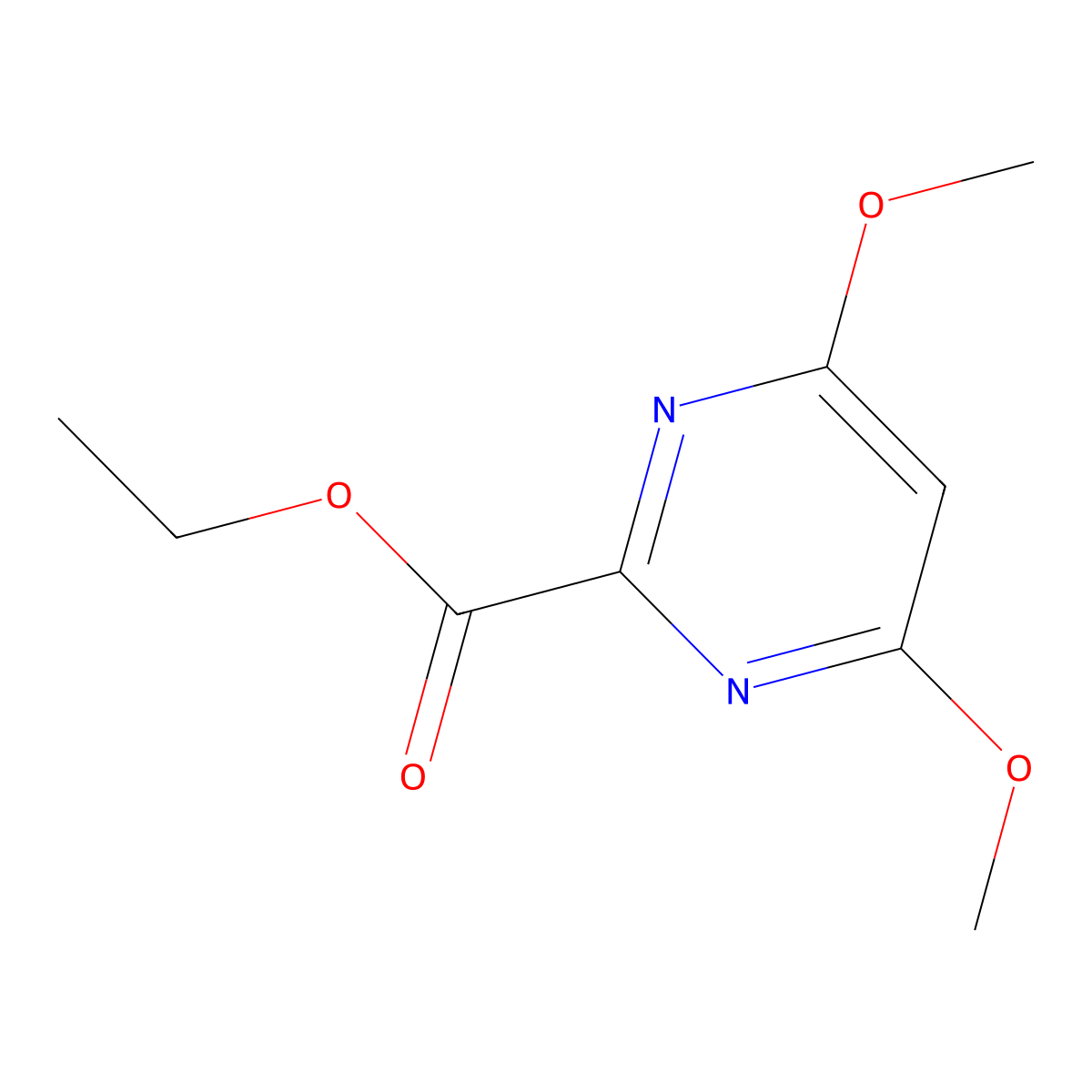 Ethyl 4,6-dimethoxypyrimidine-2-carboxylate molecular structure, CAS 128276-49-3
