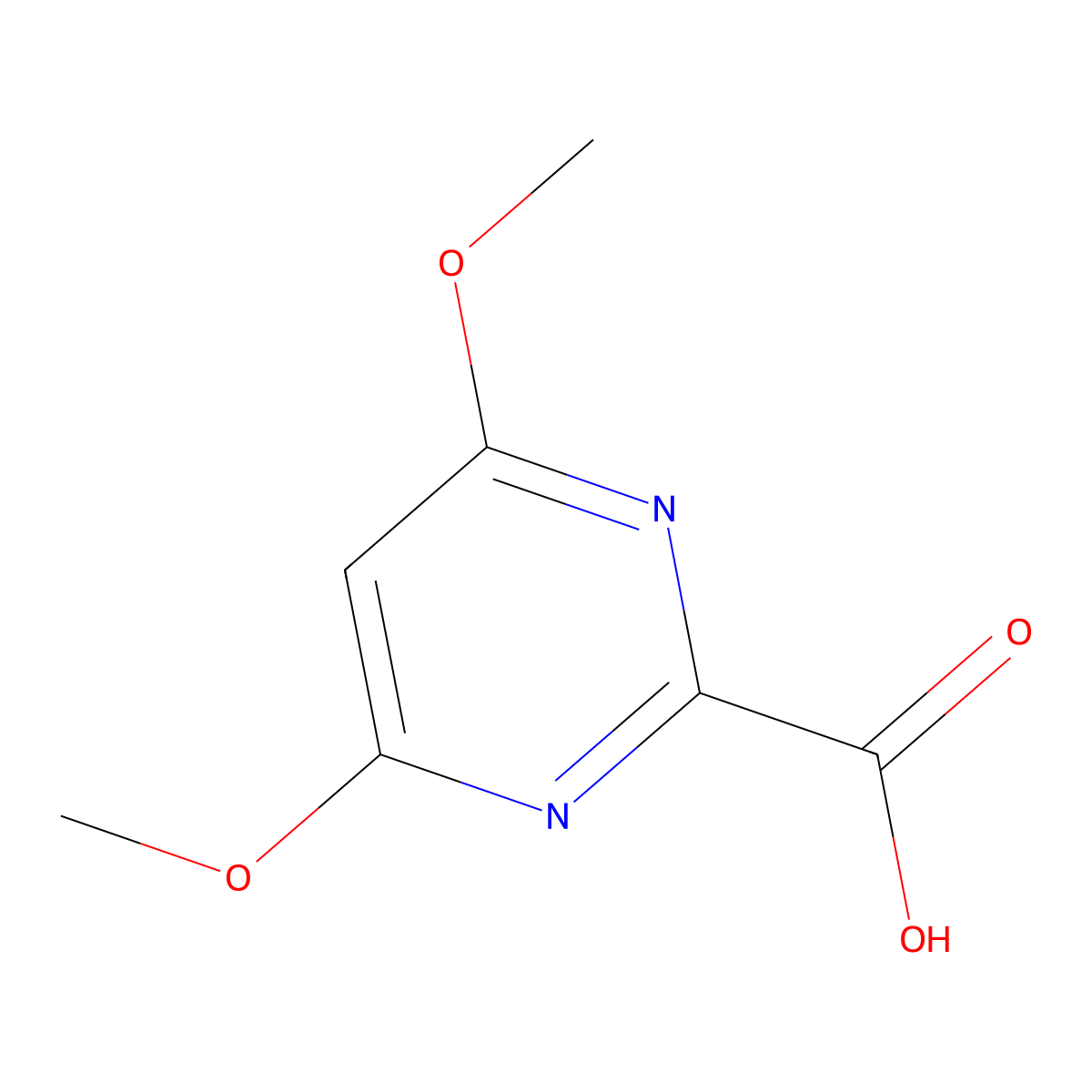 4,6-Dimethoxypyrimidine-2-carboxylic acid molecular structure, CAS 128276-50-6
