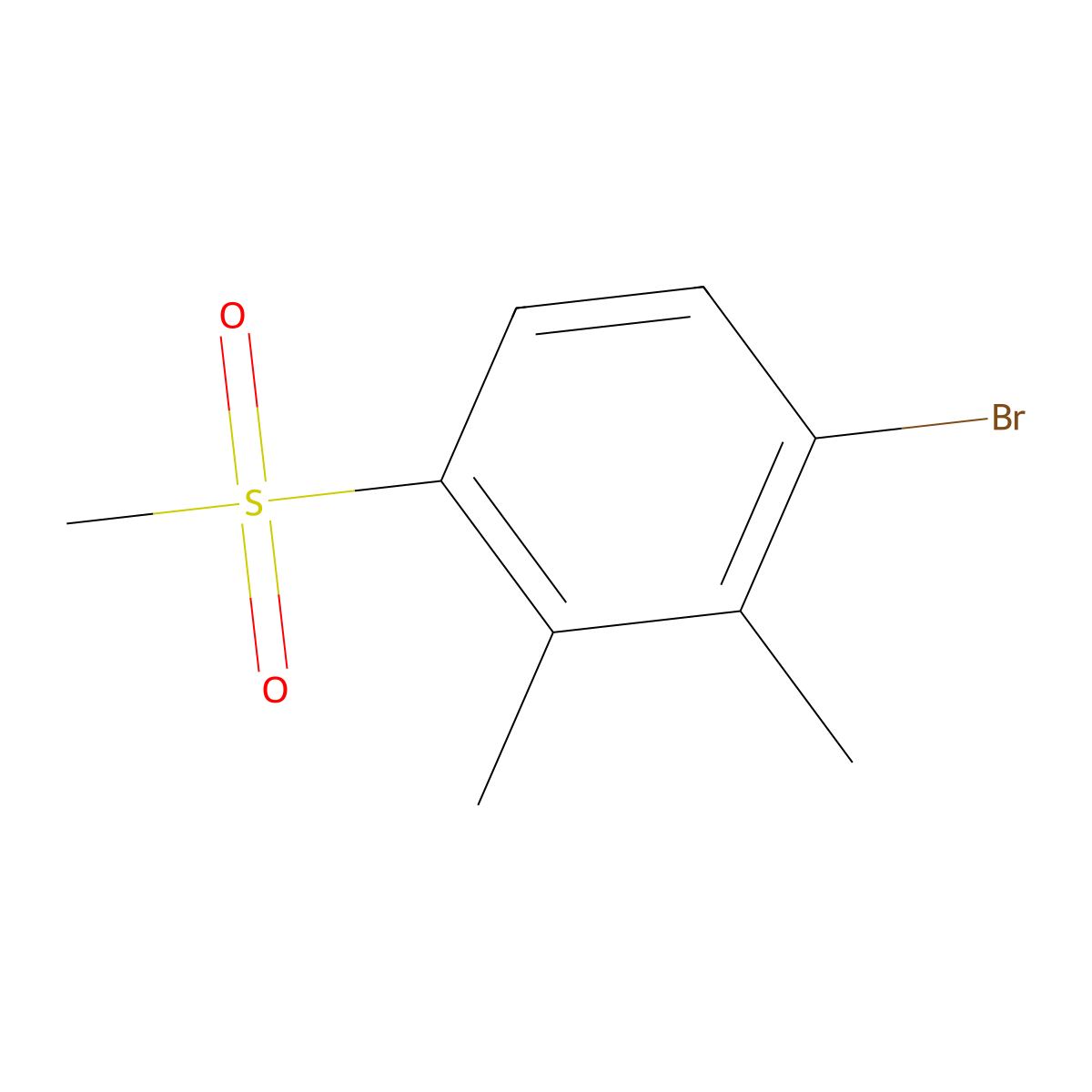 2,3-Dimethyl-4-methylsulfonylbromobenzene molecular structure, CAS 128277-66-7