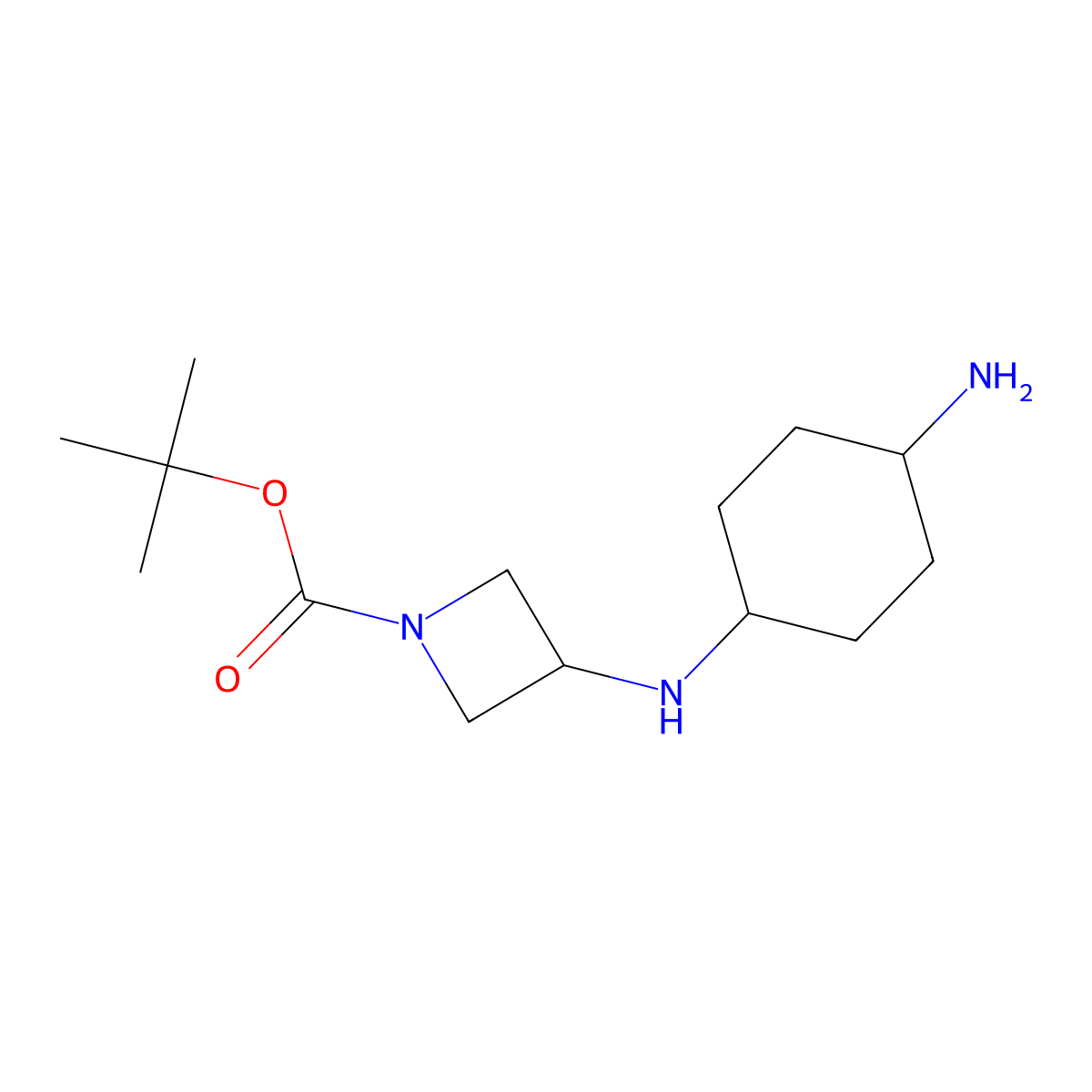 Tert-butyl 3-((4-aminocyclohexyl)amino)azetidine-1-carboxylate molecular structure, CAS 1282781-51-4