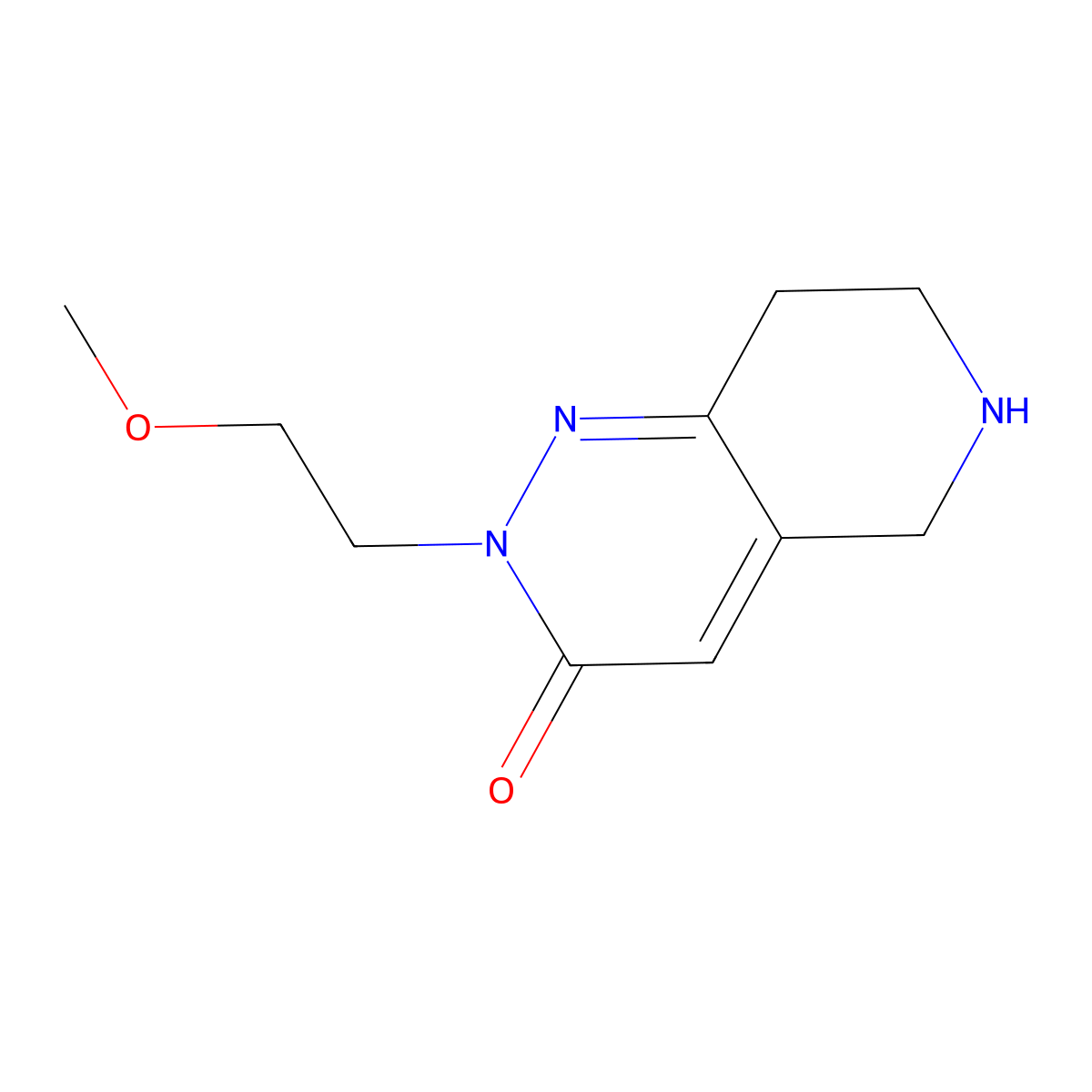 2-(2-methoxyethyl)-5,6,7,8-tetrahydropyrido[4,3-c]pyridazin-3(2H)-one molecular structure, CAS 1282786-48-4