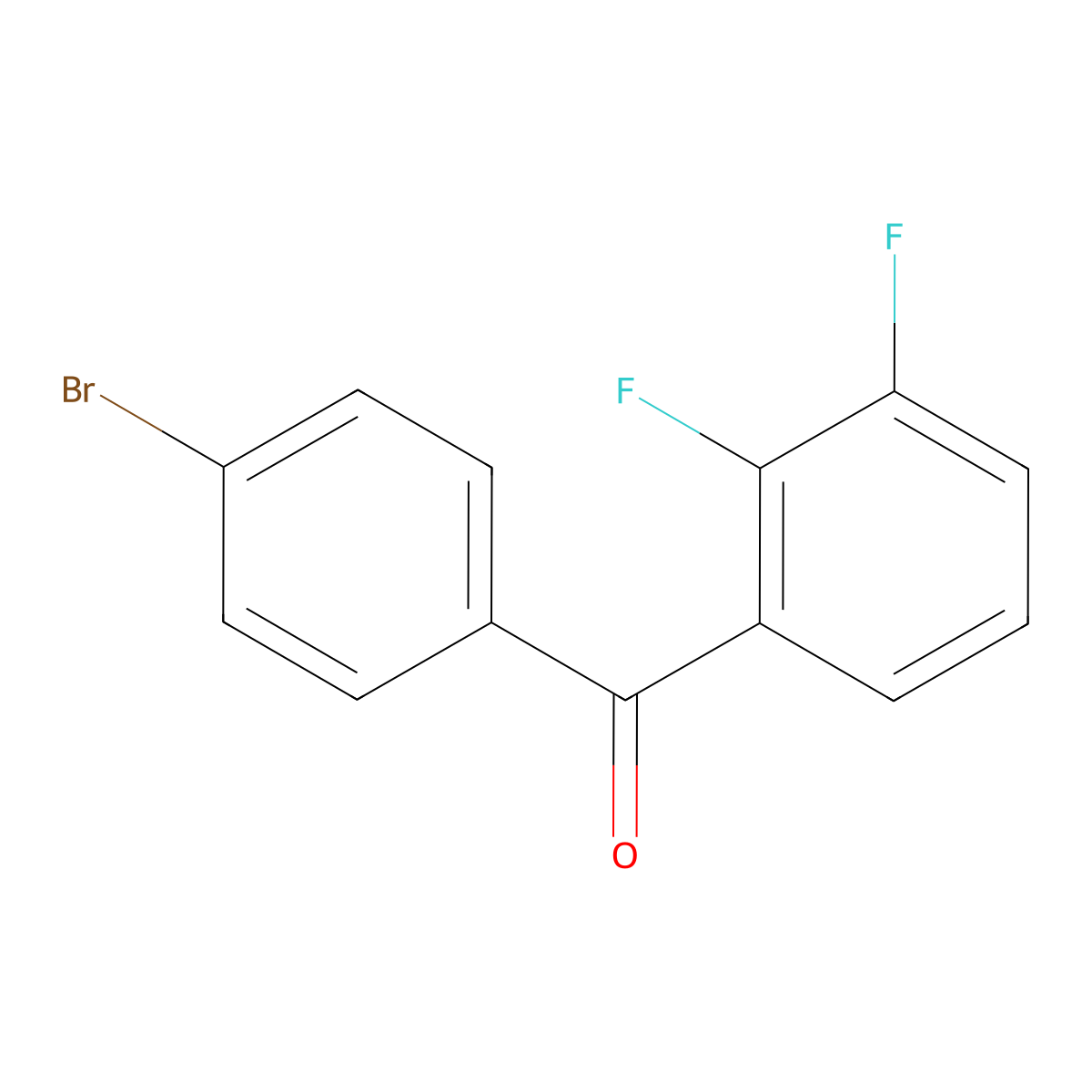 (4-Bromophenyl)-(2,3-difluorophenyl)methanone molecular structure, CAS 1282790-00-4