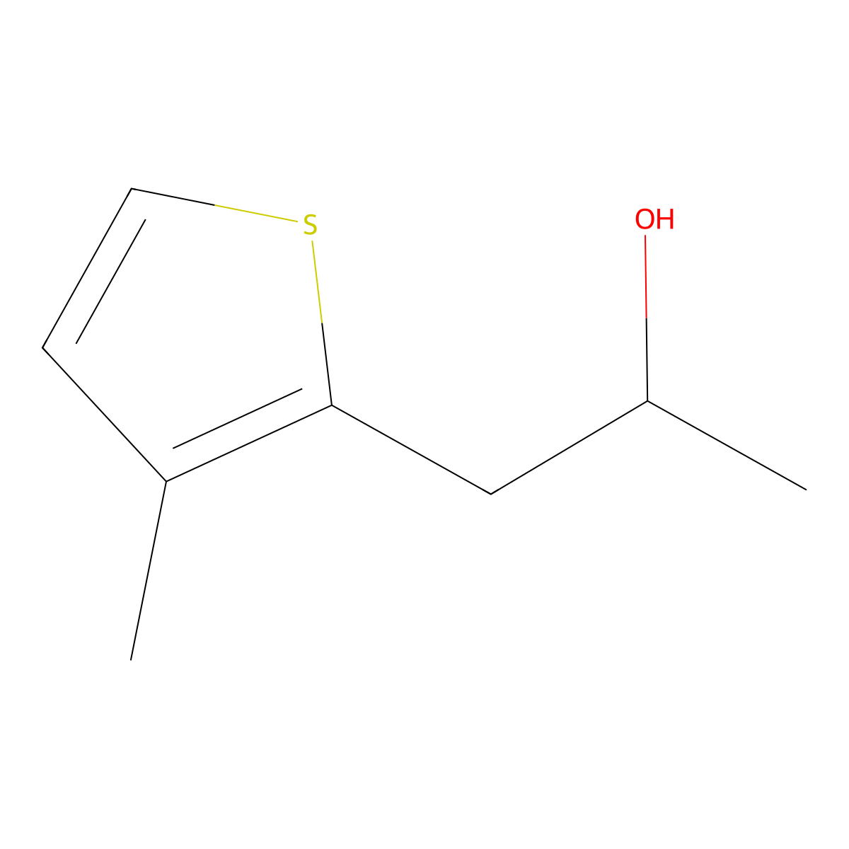 1-(3-Methylthiophen-2-yl)propan-2-ol molecular structure, CAS 1282791-49-4