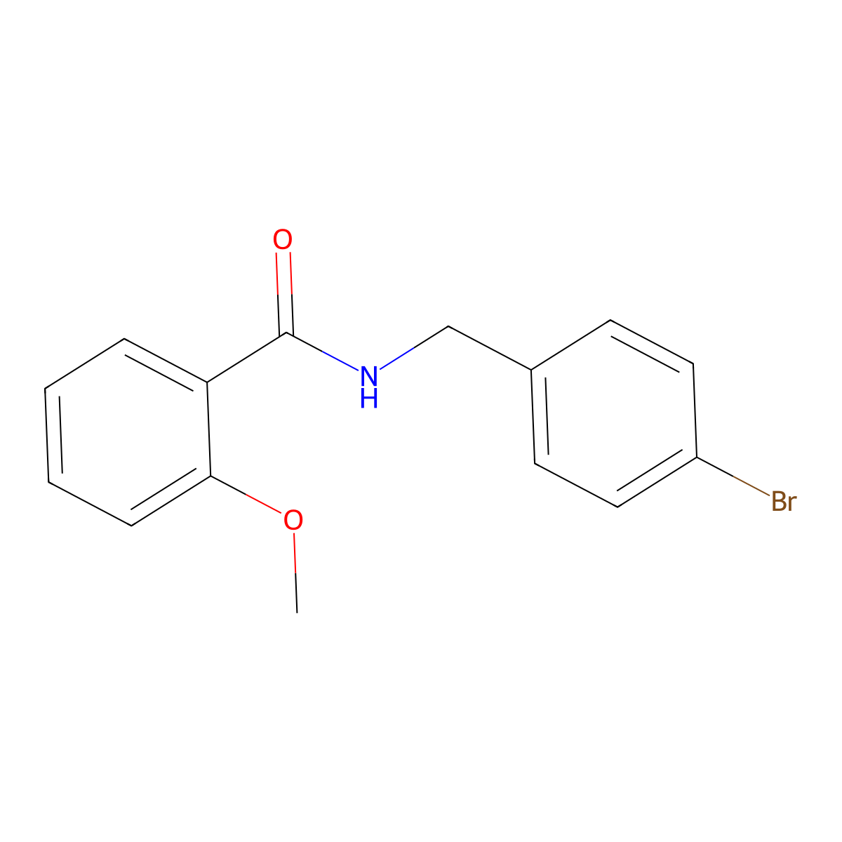 N-(4-Bromobenzyl)-2-methoxybenzamide molecular structure, CAS 1282805-05-3
