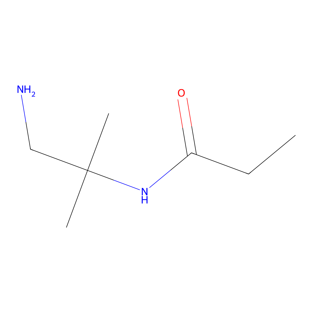 N-(1-amino-2-methylpropan-2-yl)propanamide molecular structure, CAS 1282810-55-2