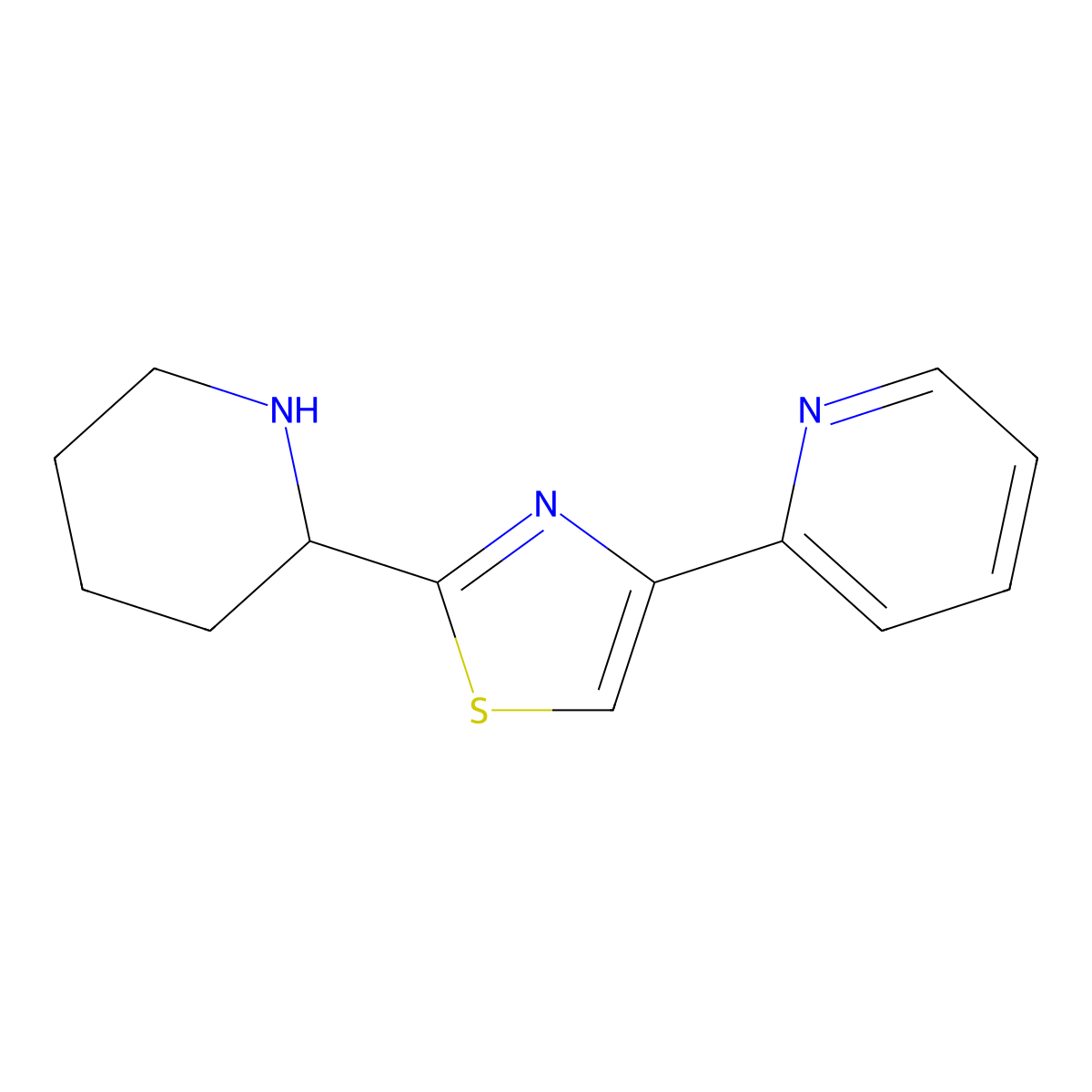 2-(2-(Piperidin-2-yl)-1,3-thiazol-4-yl)pyridine molecular structure, CAS 1282816-13-0