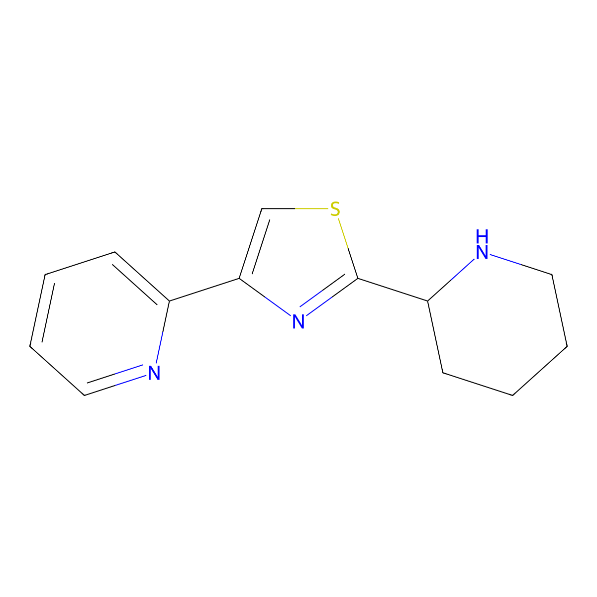 2-(2-(Piperidin-2-yl)-1,3-thiazol-4-yl)pyridine molecular structure, CAS 1282816-13-0