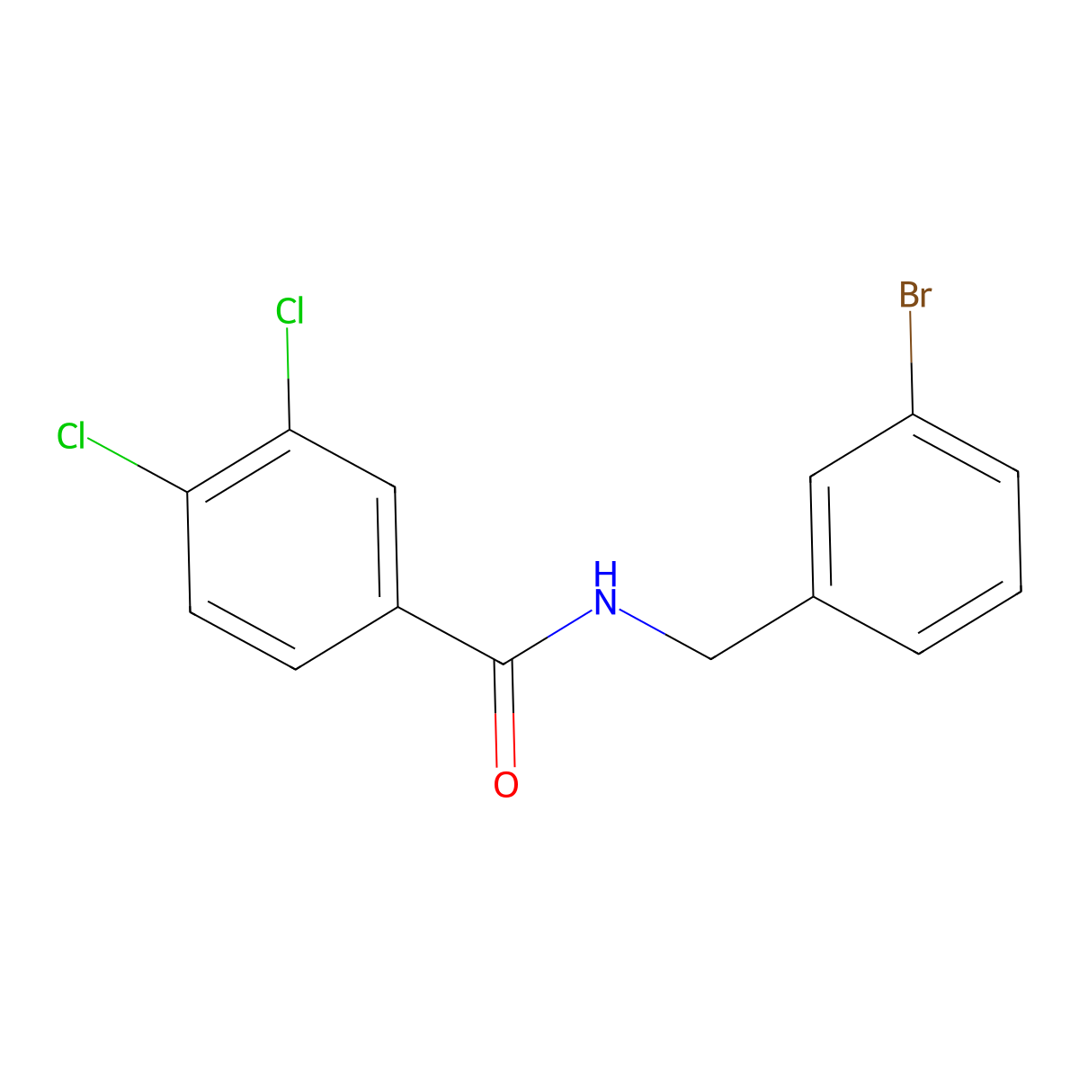 N-(3-bromobenzyl)-3,4-dichlorobenzamide molecular structure, CAS 1282834-19-8