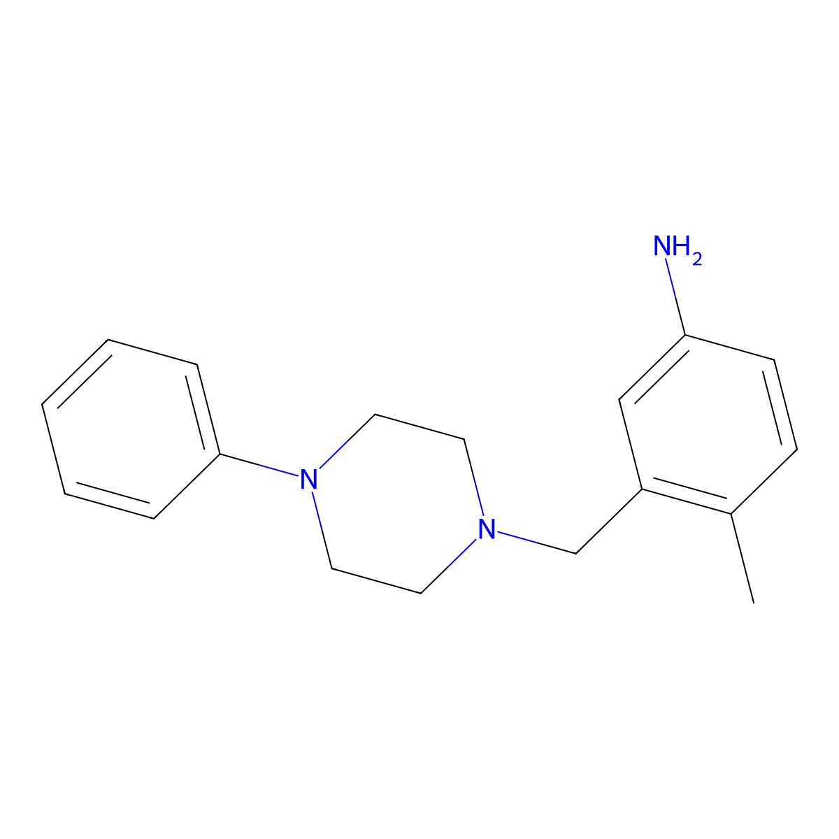 4-Methyl-3-[(4-phenylpiperazin-1-yl)methyl]aniline molecular structure, CAS 1282841-79-5